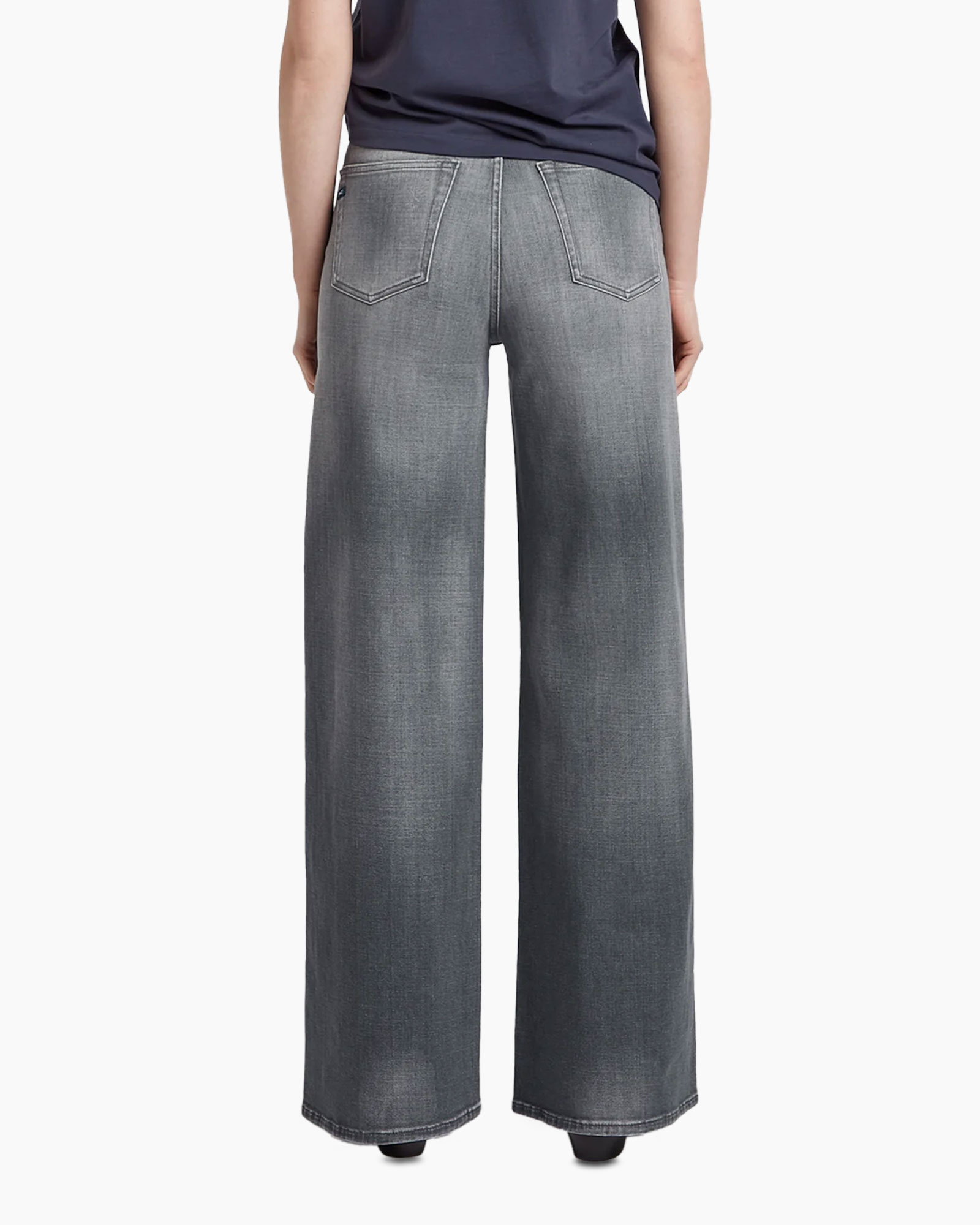 jeans, wide-leg, gray, denim, pants