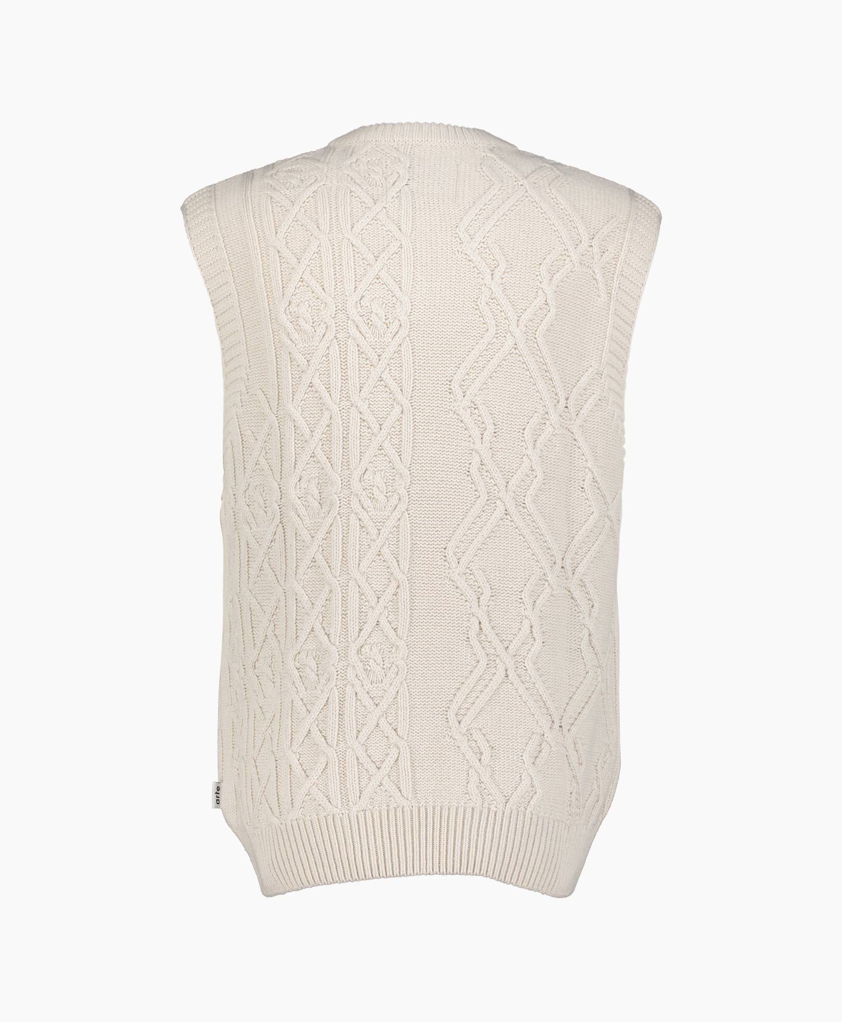 Arte Antwerp Vest Multie Texture Ecru