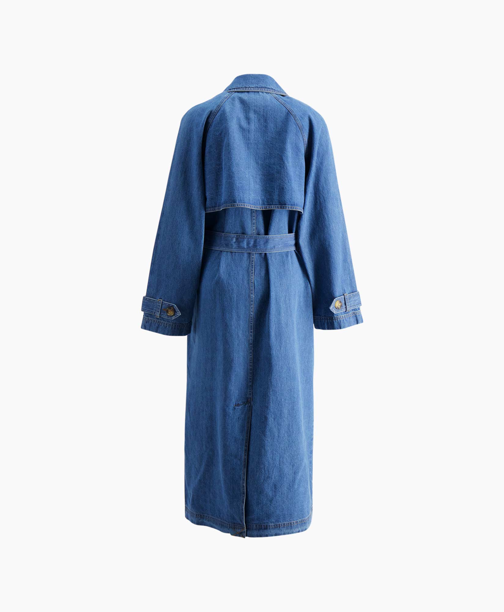 Jas Delina Denim Trench Donker Blauw