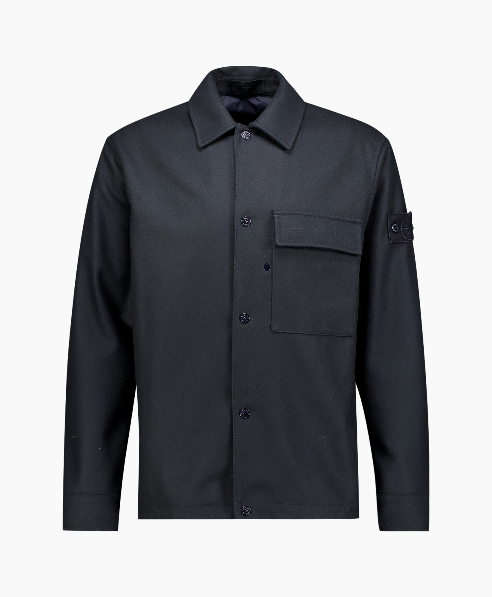 Overshirt Ghost Wool Nylon Flannel Donker Blauw