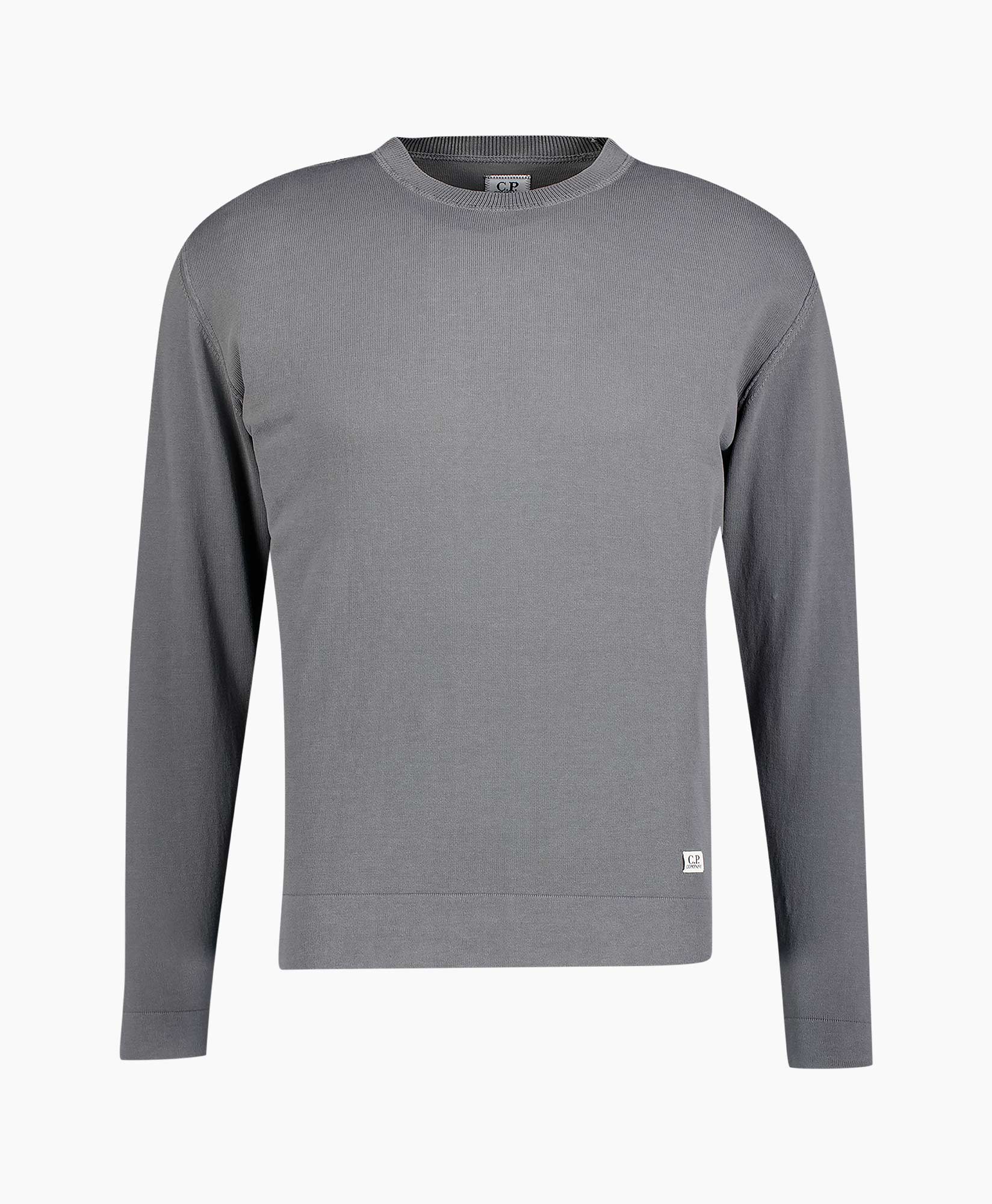 Pullover Cotton Crepe Crewneck Zonder Goggle Grijs