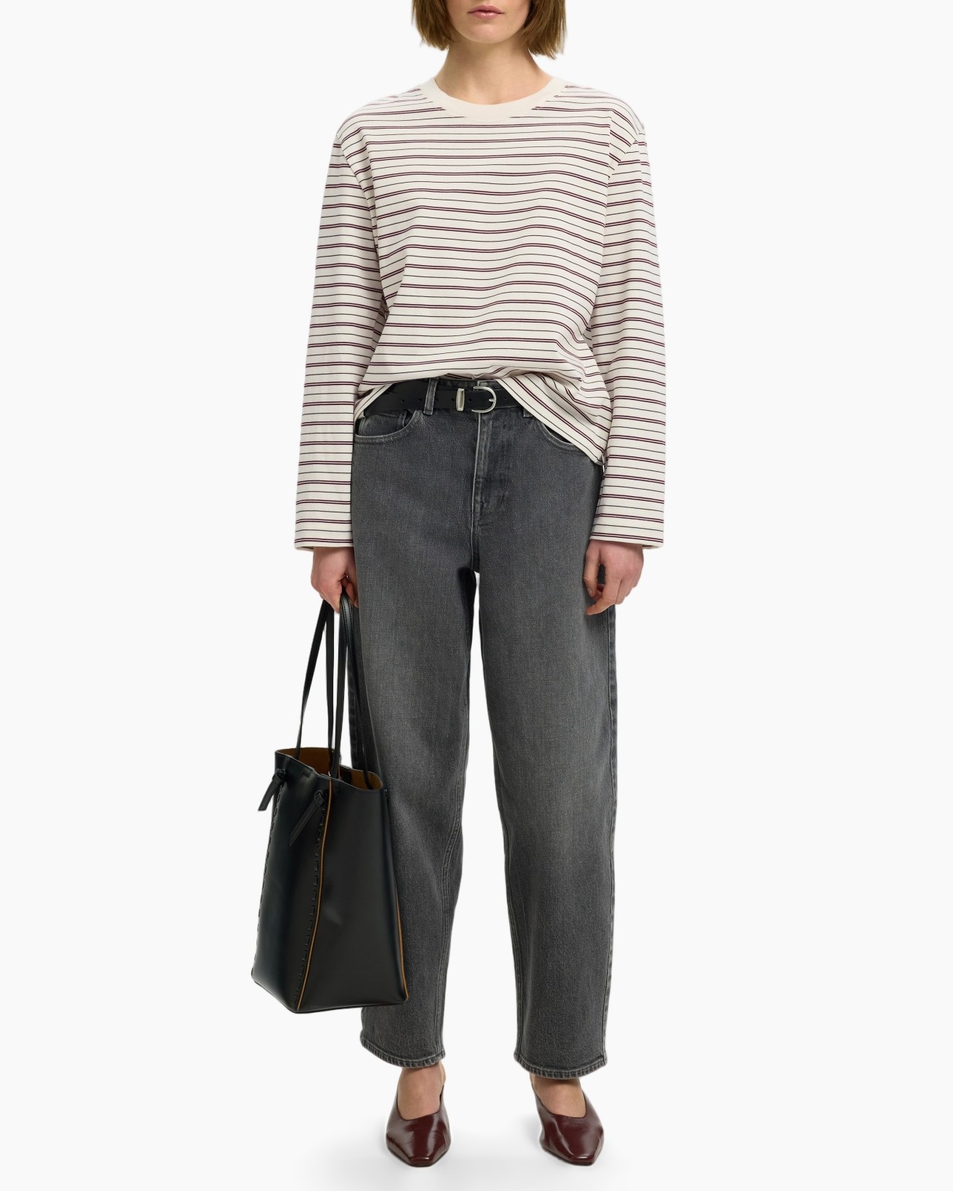 top met strepen, lange mouwen, rond hals, gestreept shirt, casual shirt