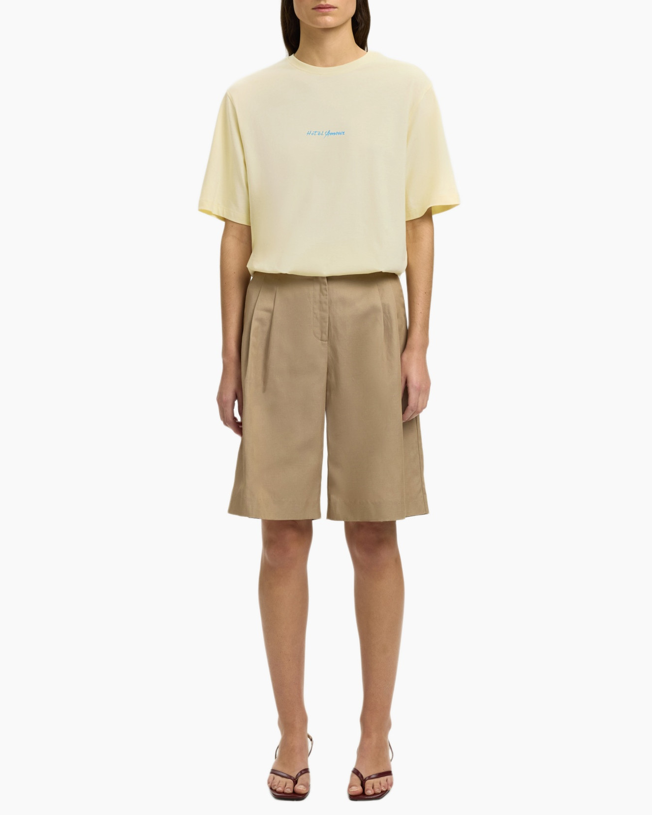 Clothing, Skirt, Person, Shorts, Khaki