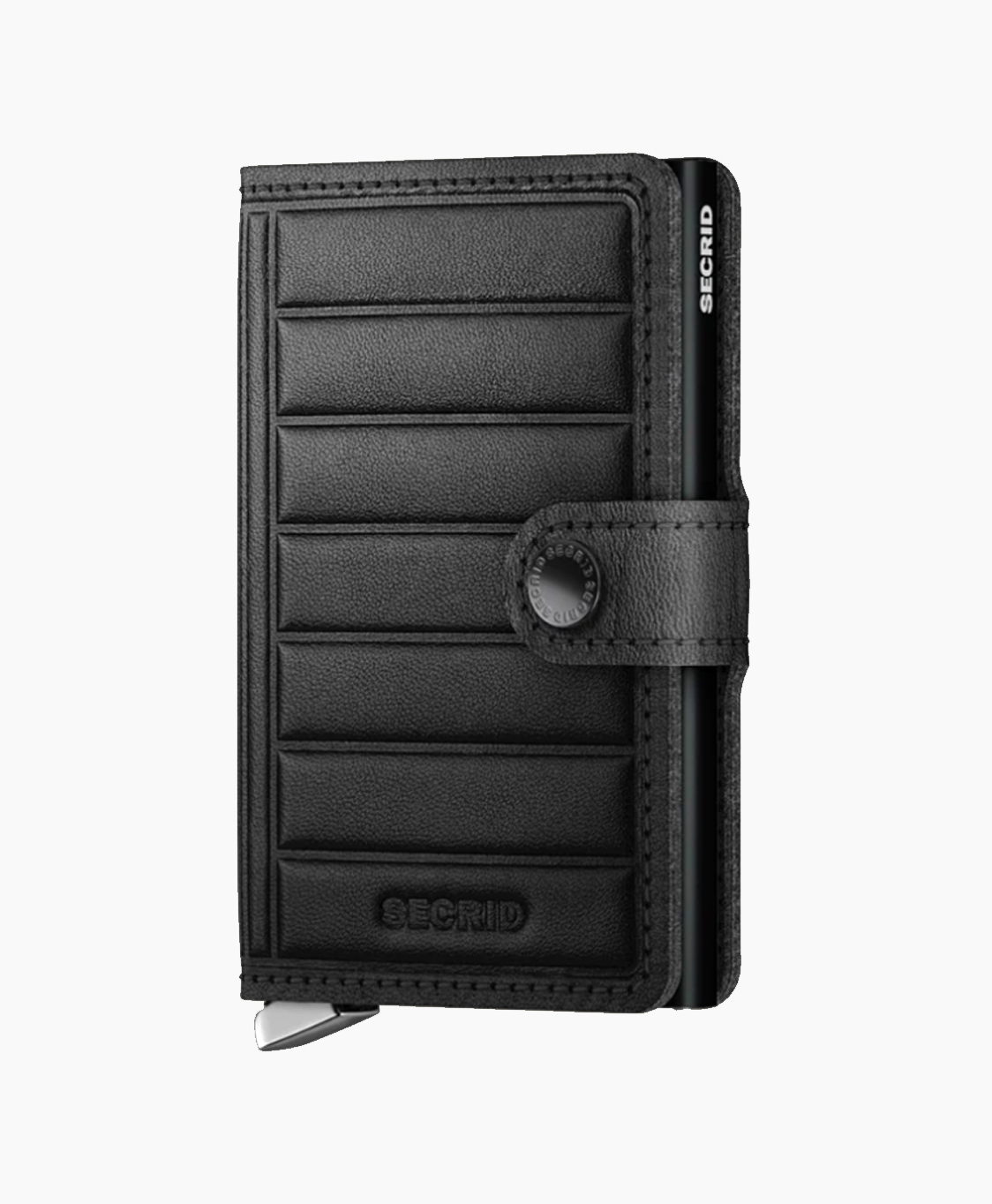 Portemonnee Premium Miniwallet Emboss Lines Black Zwart