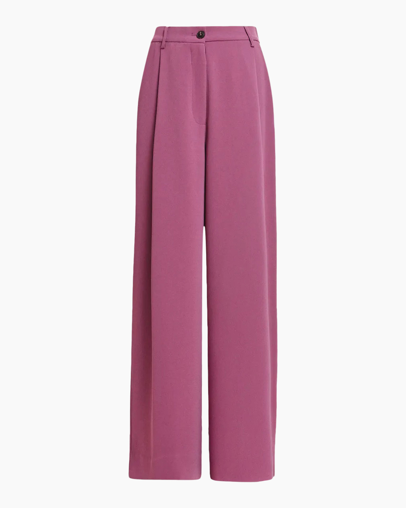 broek, wijdelijn, roze, hoog taille, effen