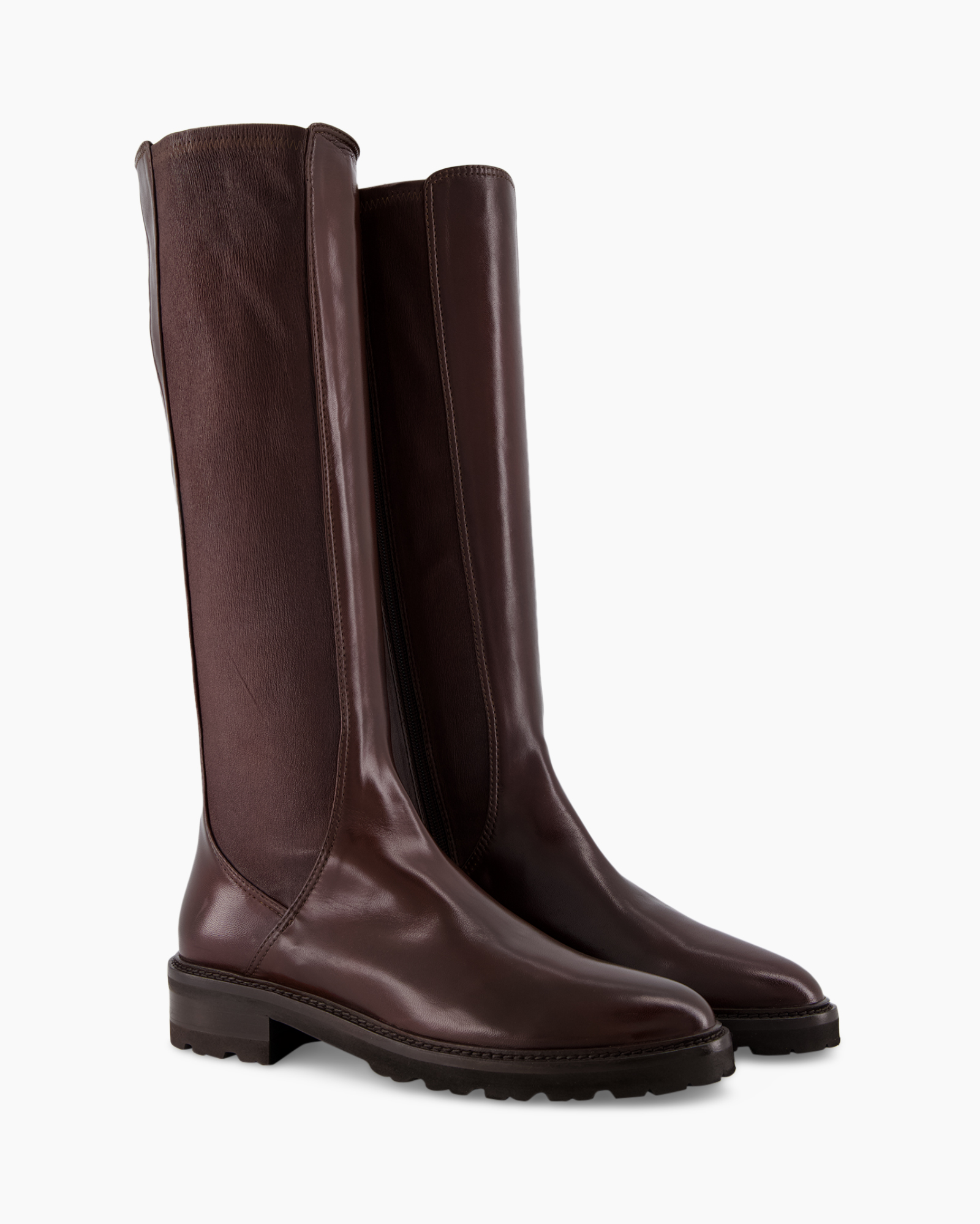 Lange Laars Stivale Stretch Licht Bruin