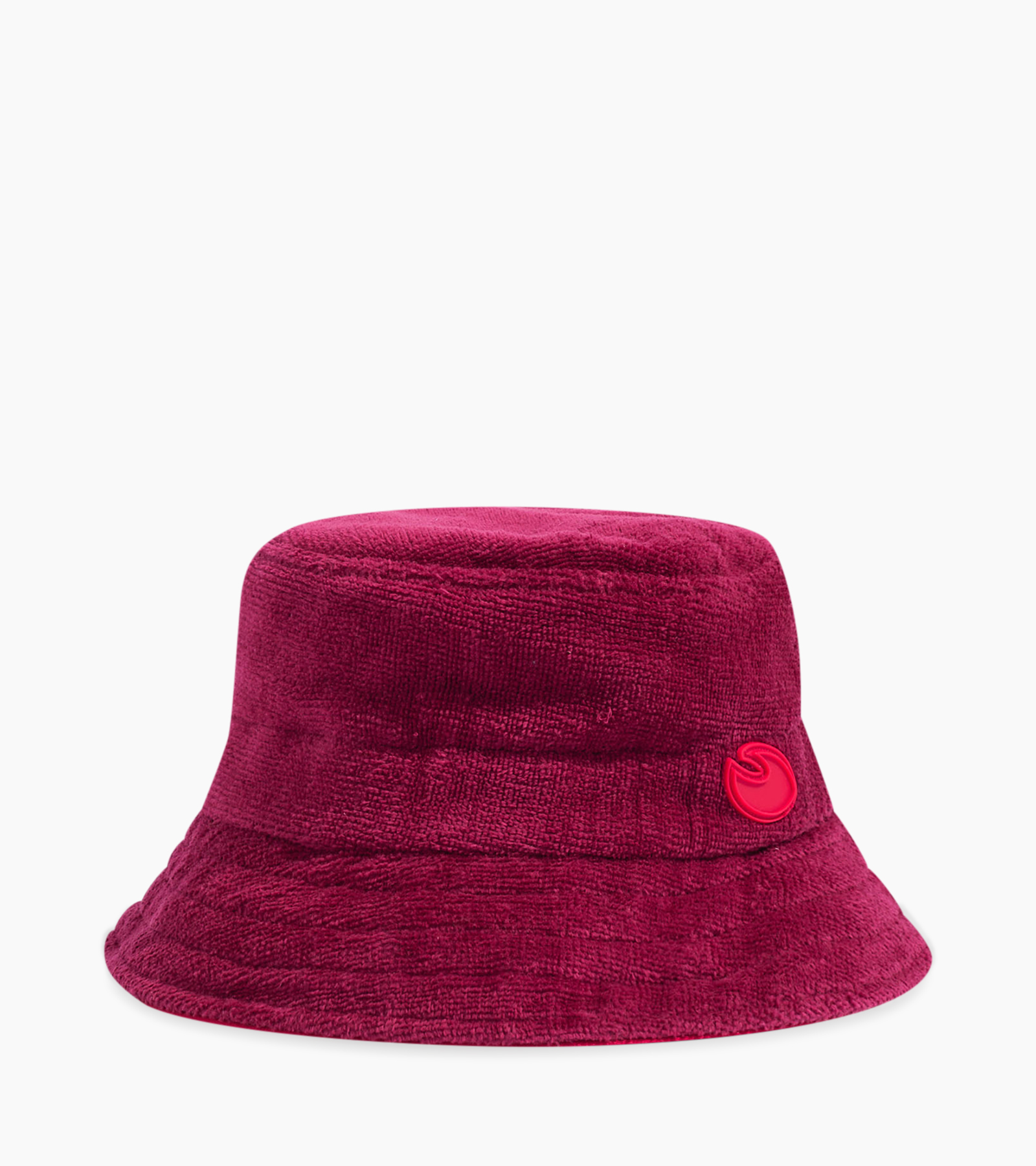 emmerhoed, roze, terry stof, effen kleur, zomerse hoed