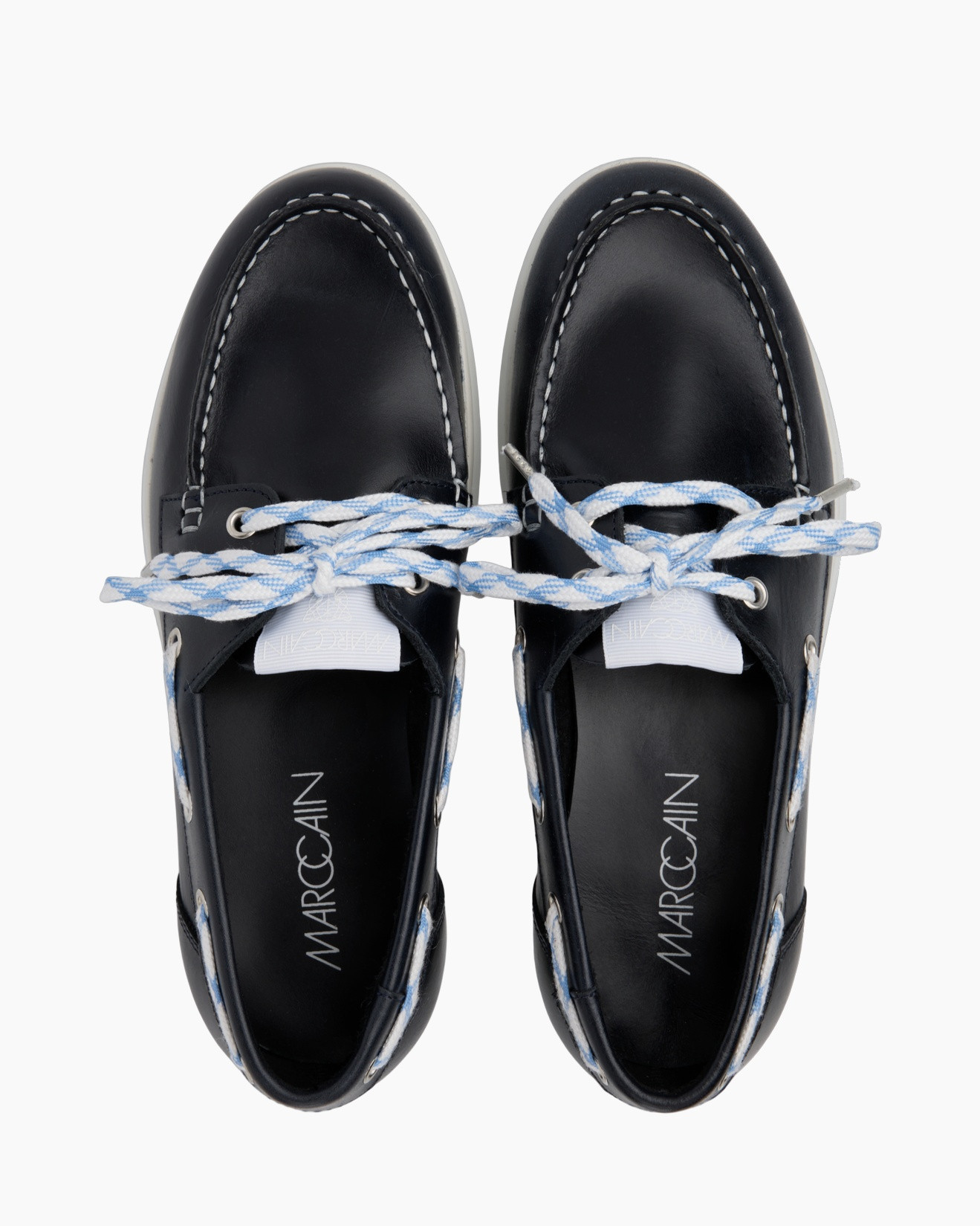 loafers, boat-shoes, leather, blue-lace, moccasins