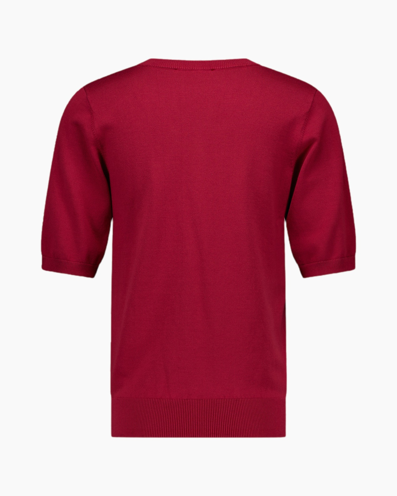 trui, V-hals, korte mouwen, breiwerk, effen kleur