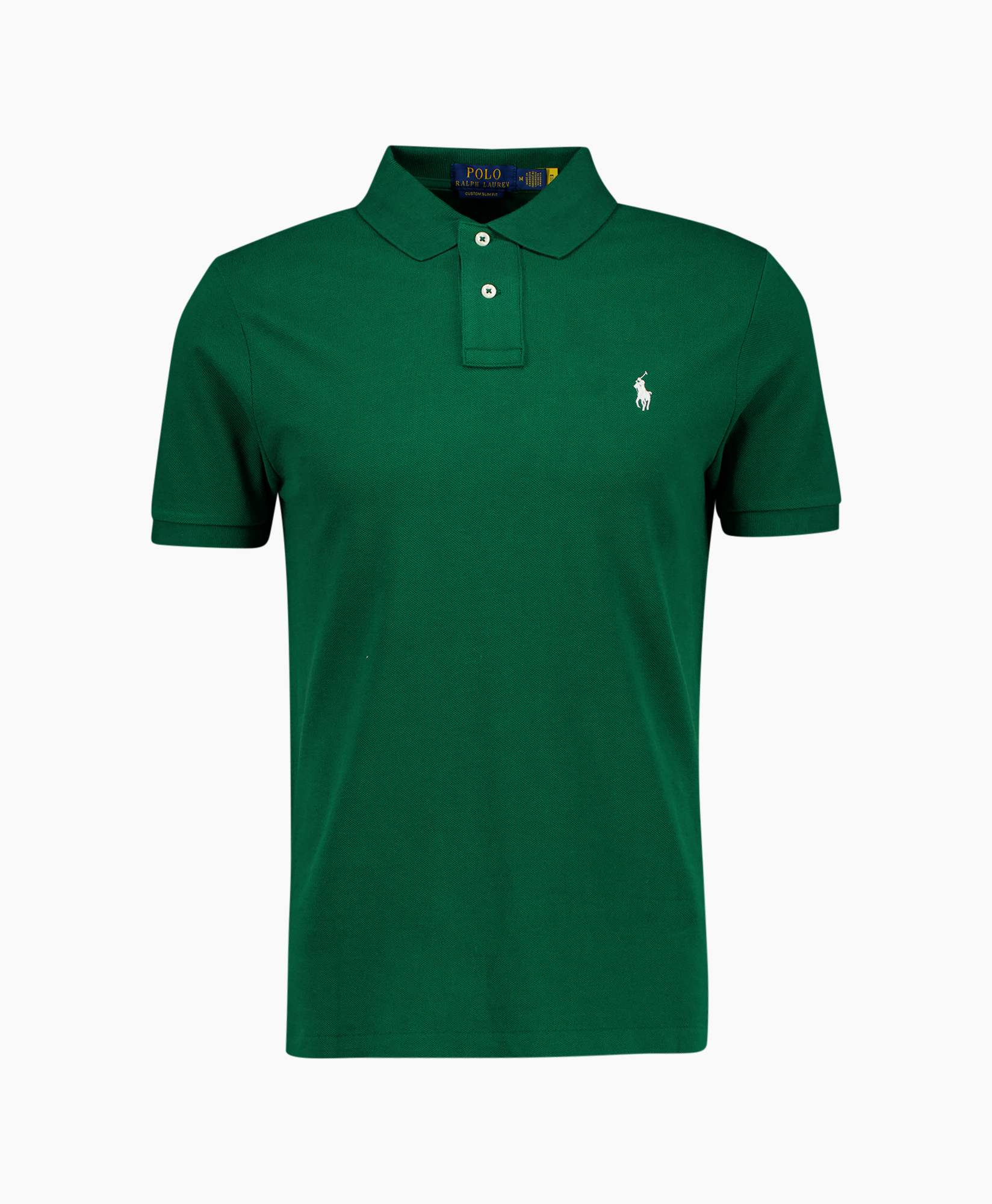poloshirt, groen, korte mouw, kraag, logo klein