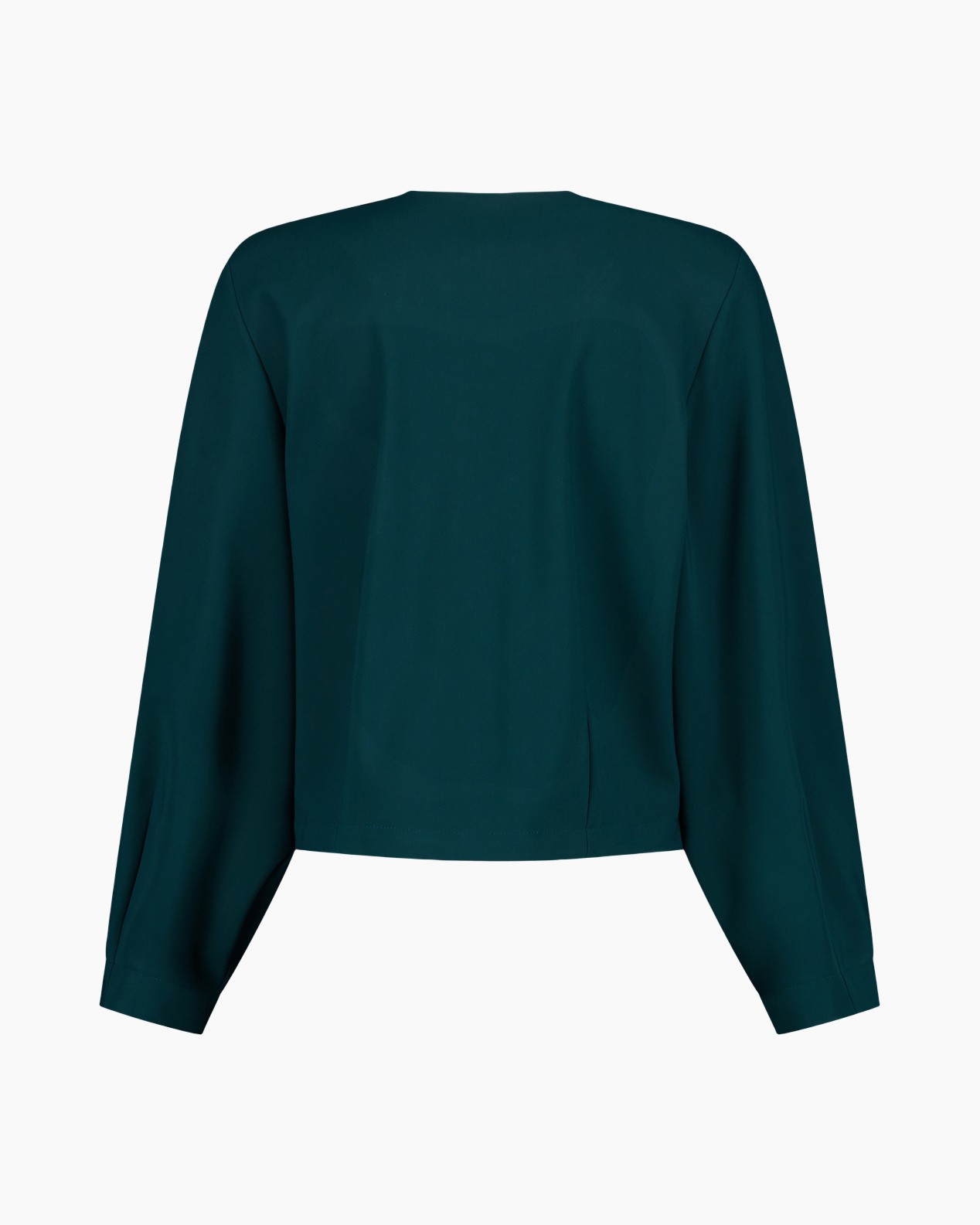 blazer, jas, lange mouwen, teal, effen kleur