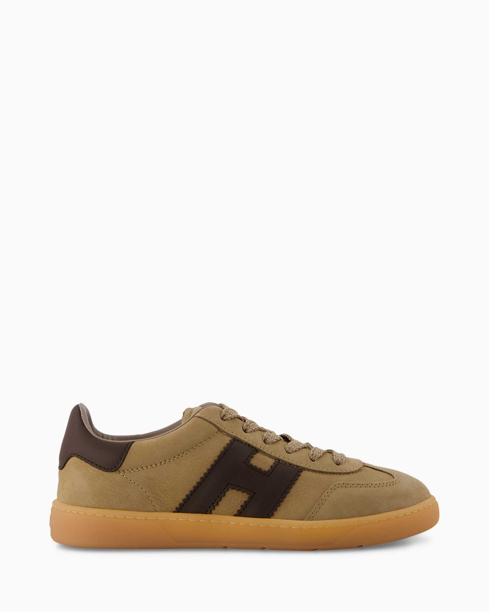 sneaker, tan, bruin, gum sole, laagjes sneaker