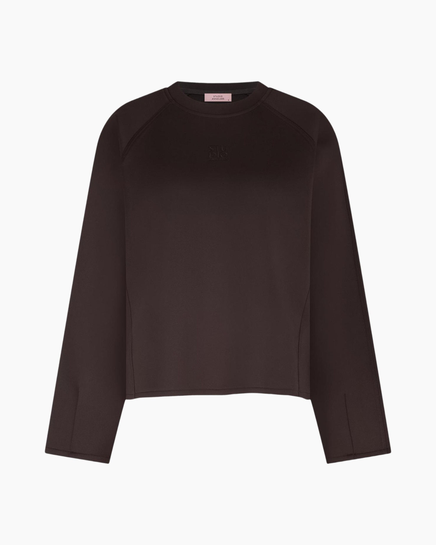 Pullover Djoeke Scuba Sweater Donker Bruin