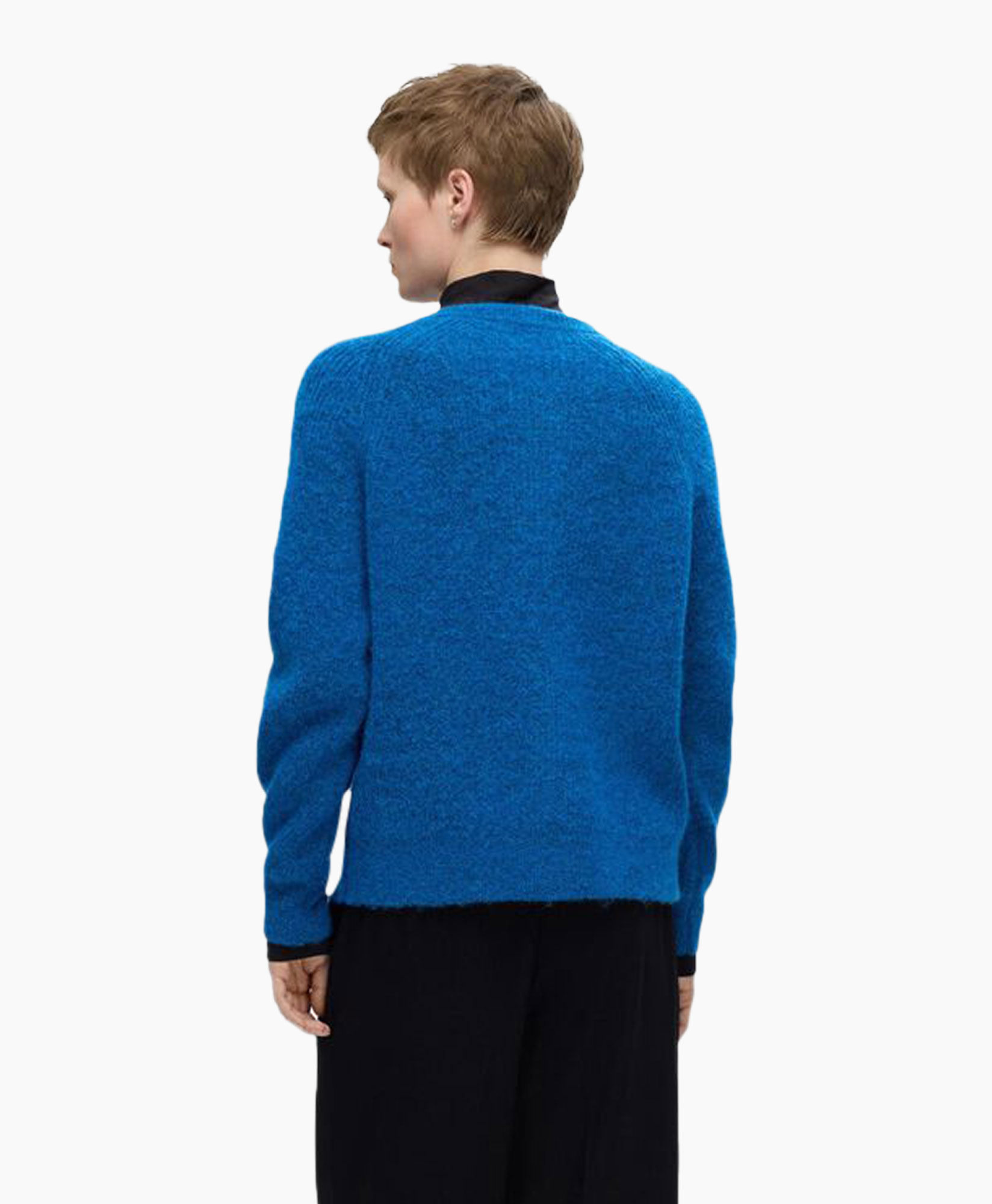 Pullover Lulu Ls Knit O-neck B Noos Blauw
