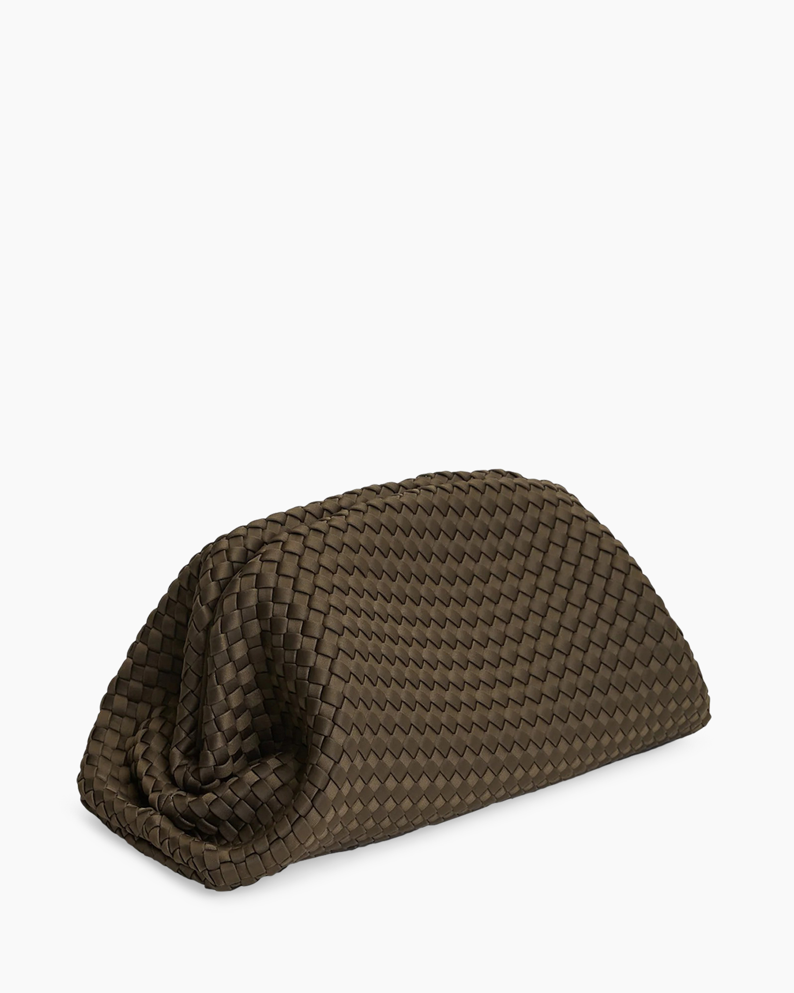portemonnee, clutch, geweven, bruin, tas