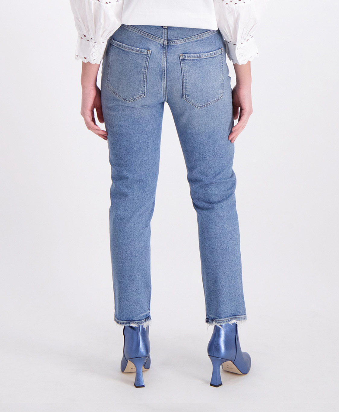 Jeans Riley Crop Blauw