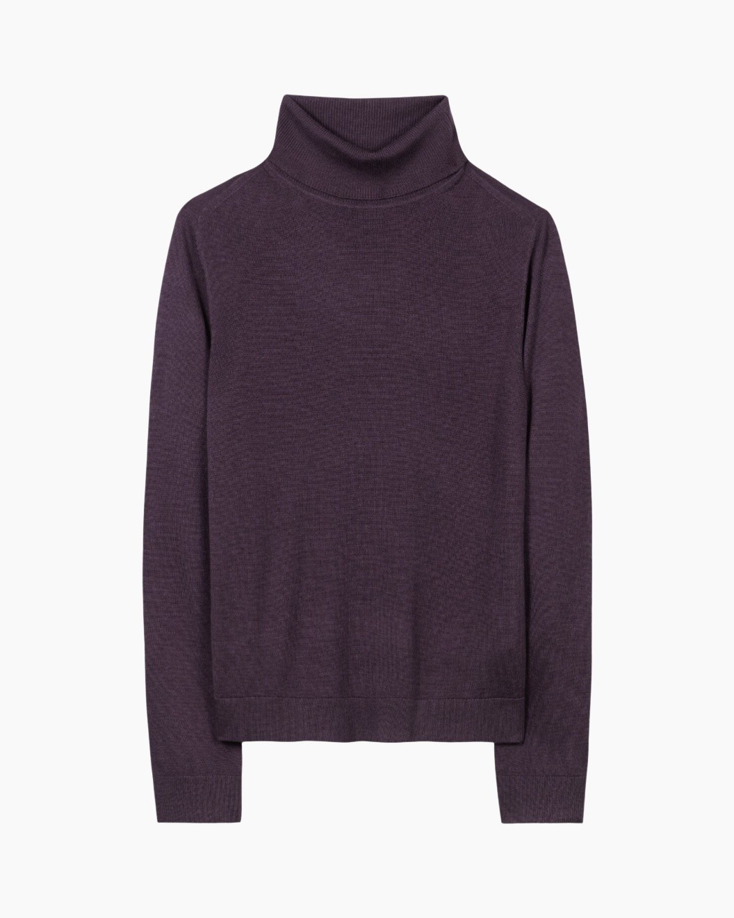 turtleneck, pullover, knit, paars, lange mouw