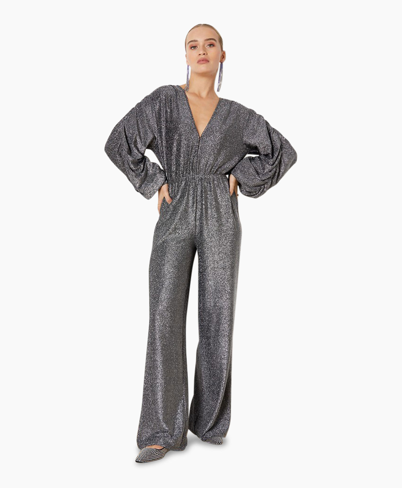 Refined Department Jumpsuit  Glitter Zilver