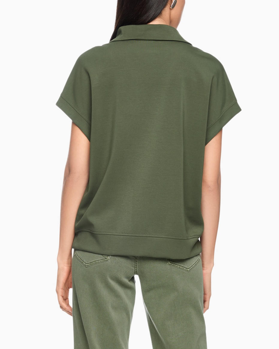 pullover, polo, short sleeves, green, collar