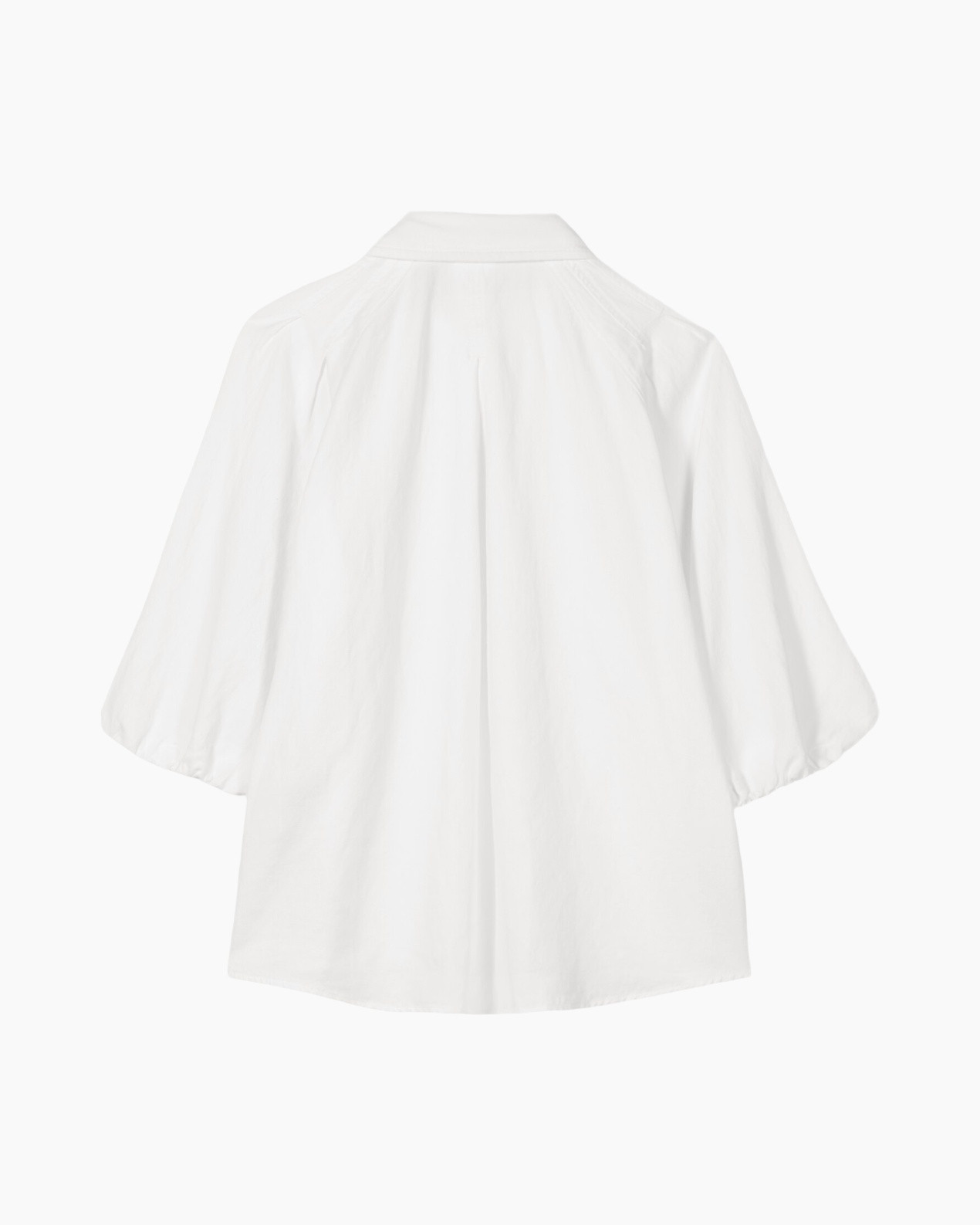 wit, hemd, losse pasvorm, kraag, achterkant