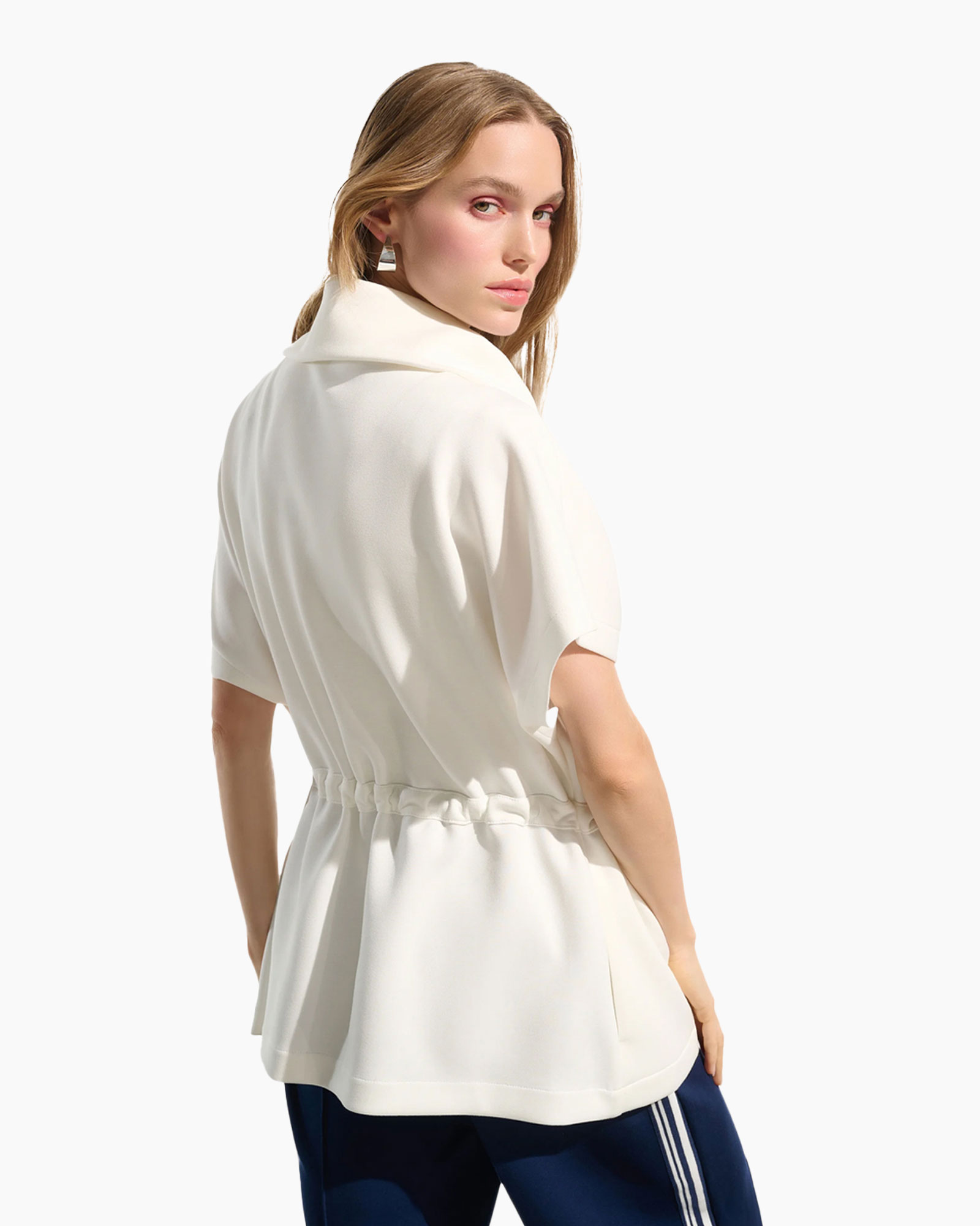 Gilet Zipped Off White