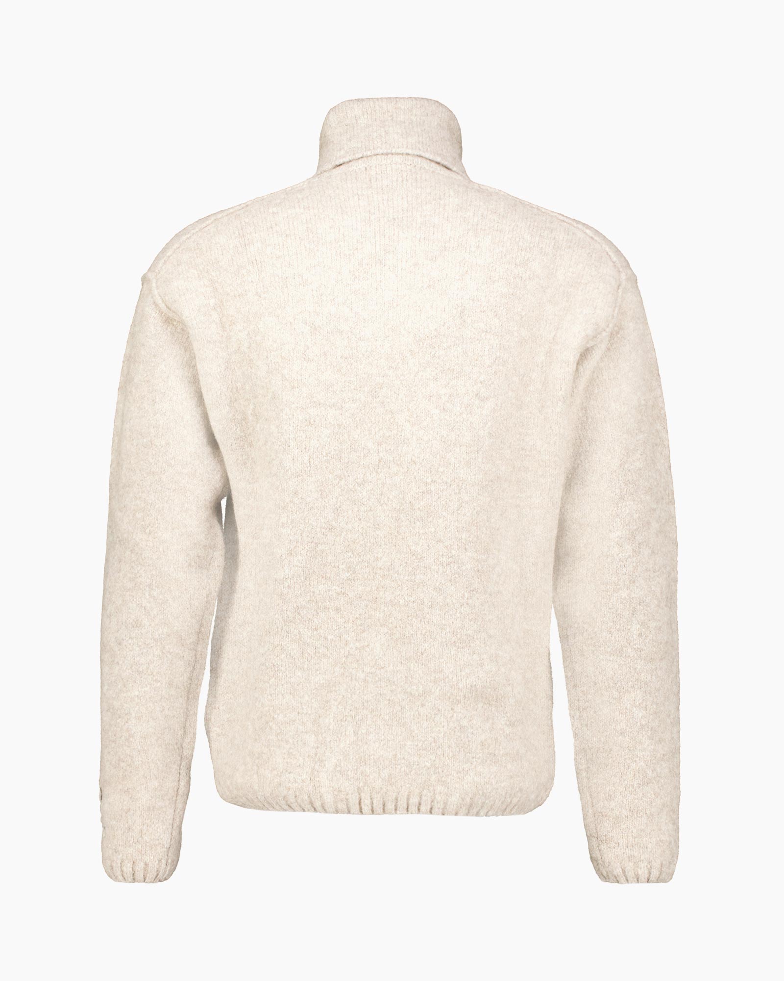 Gebreide Trui Turtle Neck In Merino Extrafine Beige