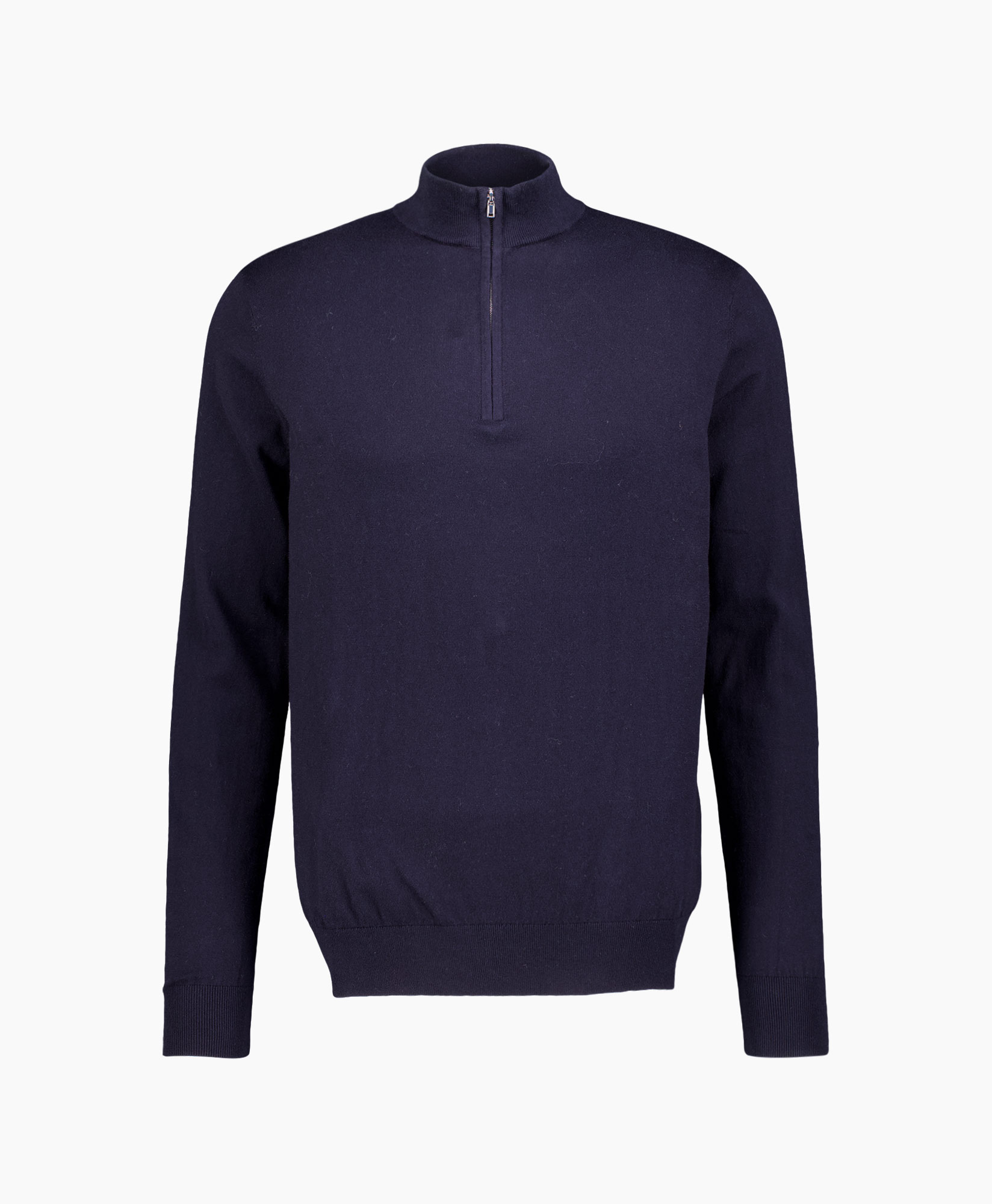 Sweater Cashmere Half Zip Donker Blauw