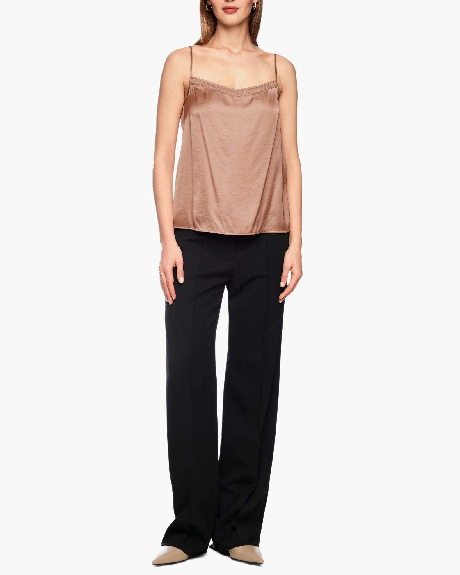 Blouse, Pants, Linen, Person, Woman