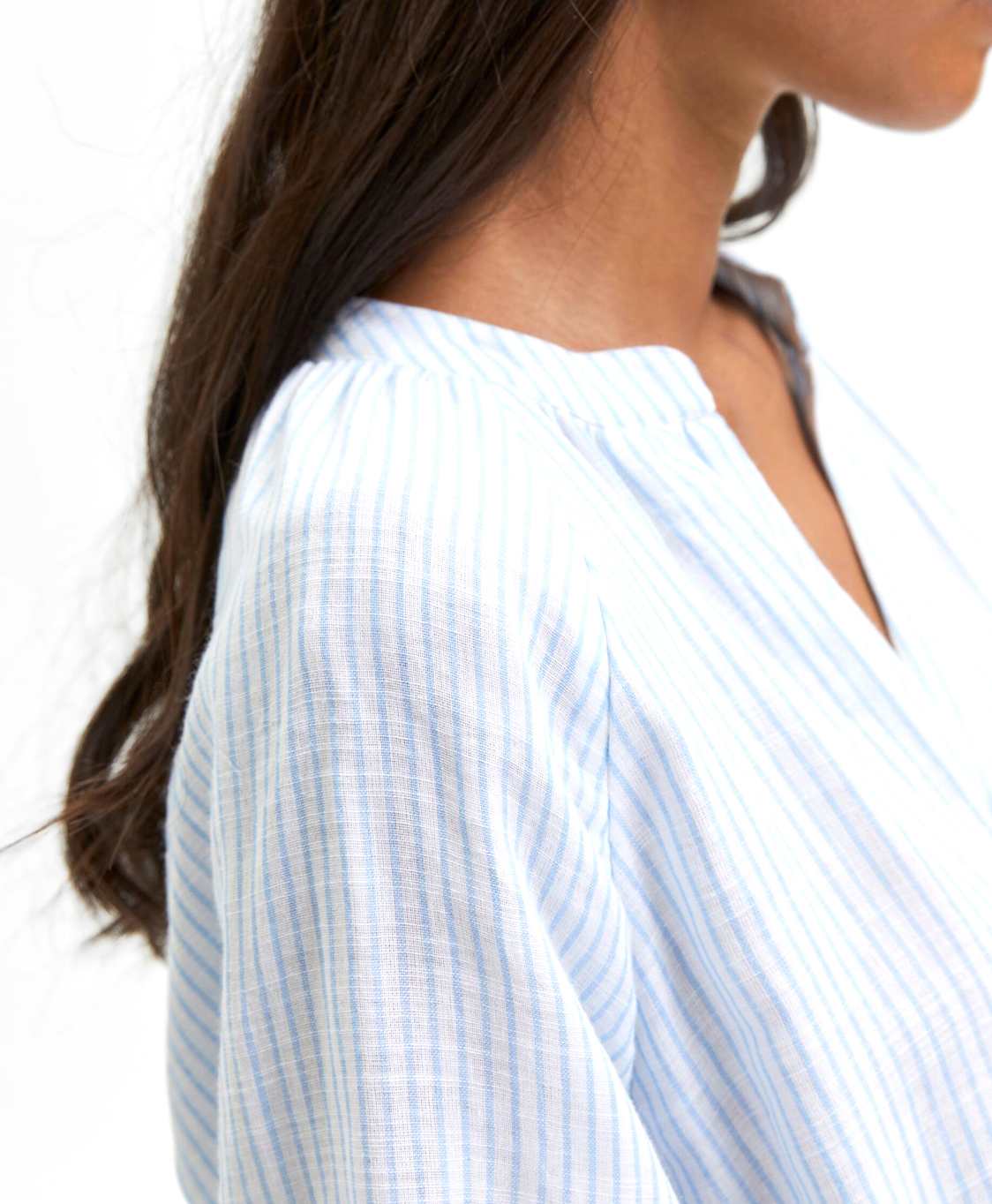 Selected Femme Blouse Alberta 3/4 Shirt W Blauw