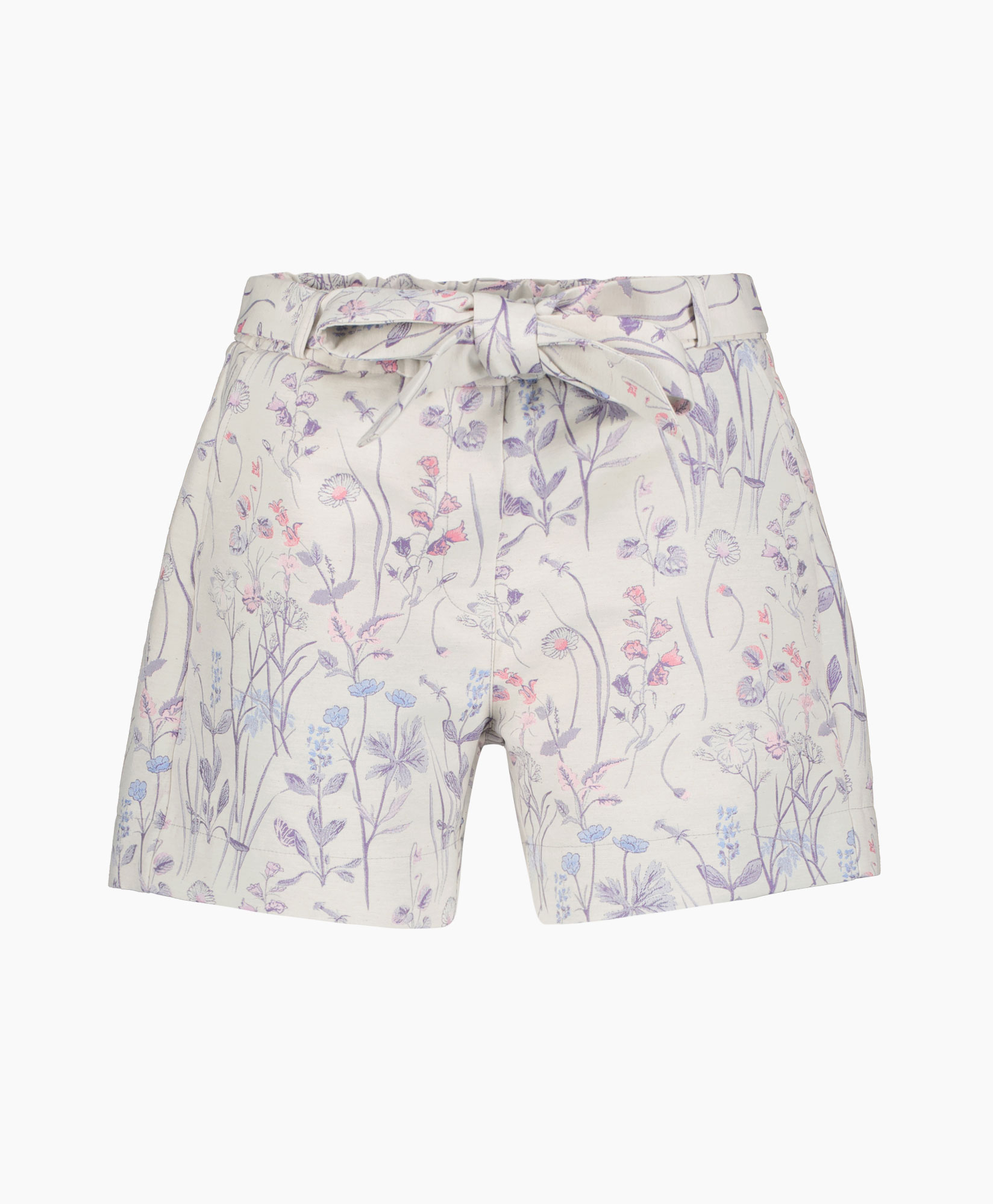 Studio Anneloes Broek Robbin Flower Jacquard Short Paars