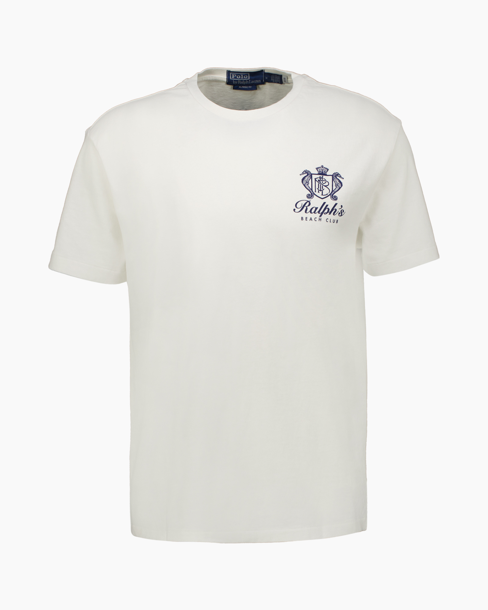 t-shirt, korte mouwen, wit, logo, kroon/crest