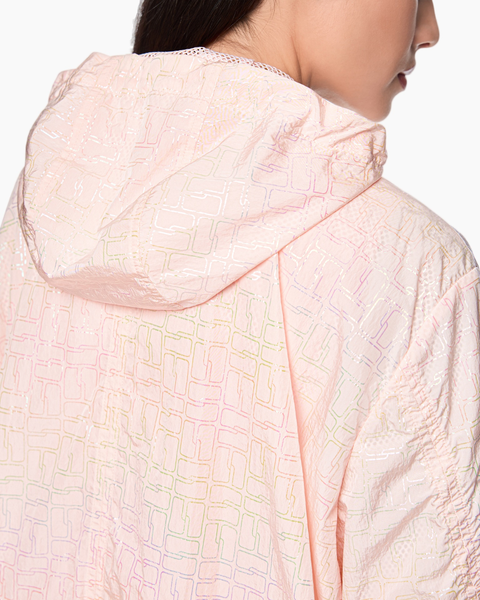 hoodie, pink, pattern, iridescent, jacket