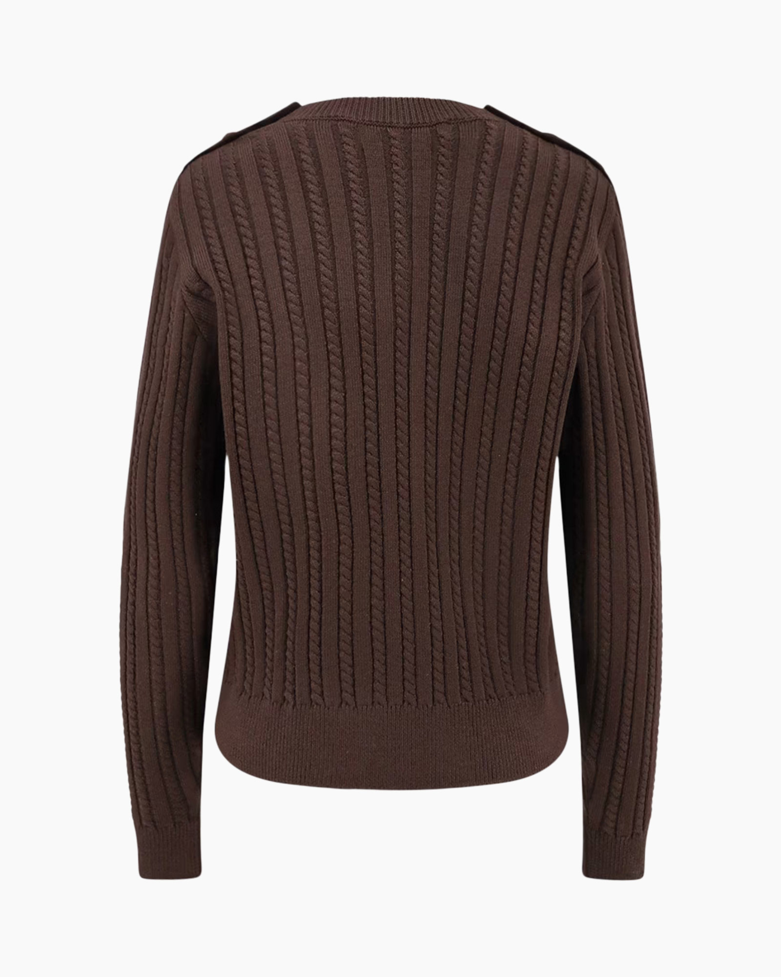 Trui Journey W's Ofra Regular Knit Wool Cable Bruin