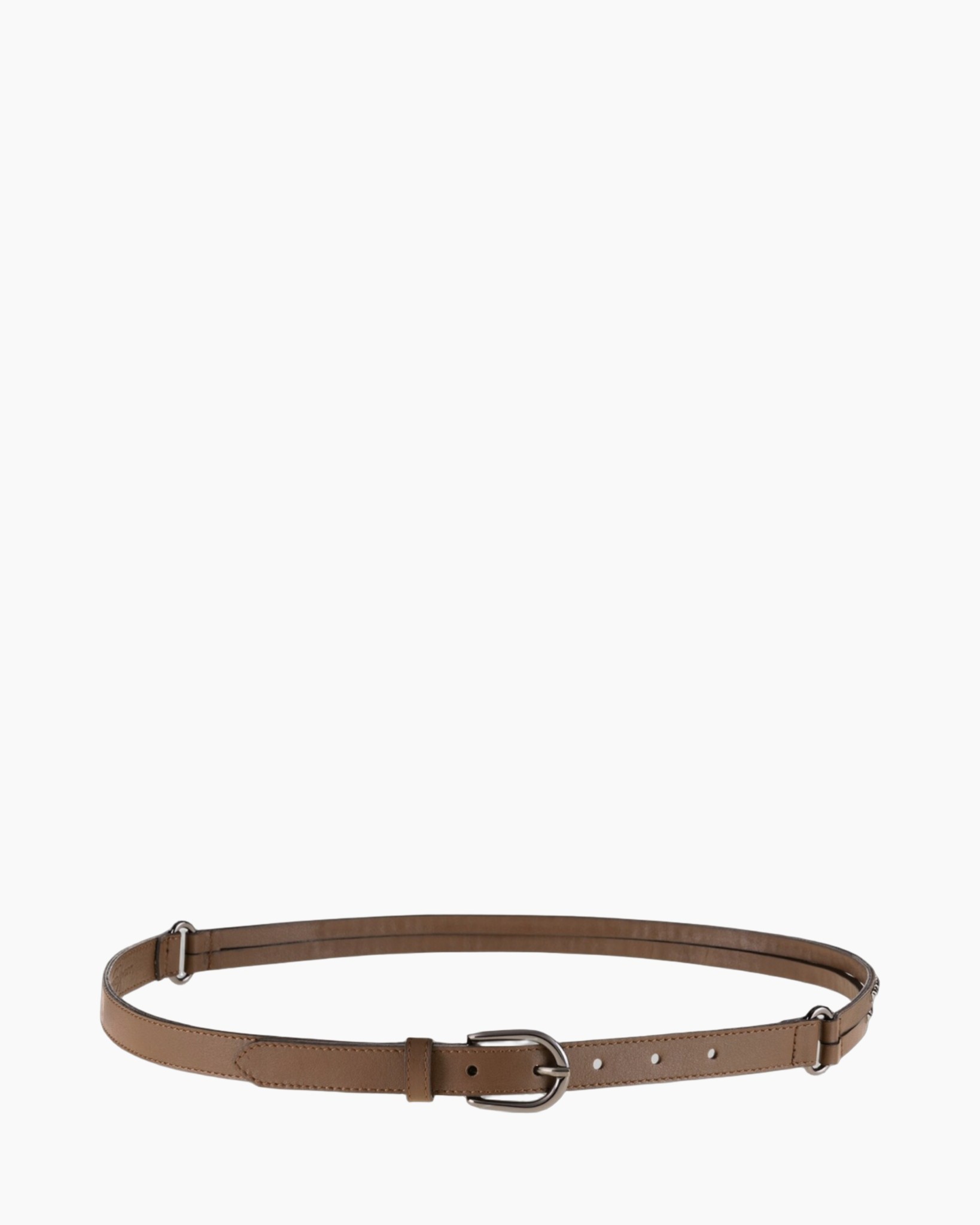 riem, leer, bruin, middelenriem, verstelbaar