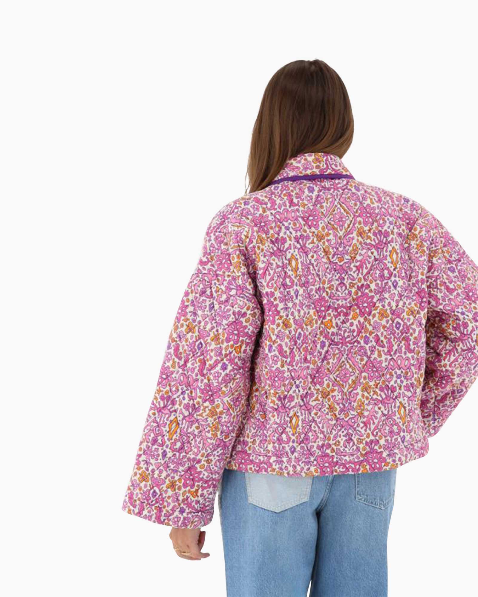 Jack Jacket With Ikat Flower Print Wit