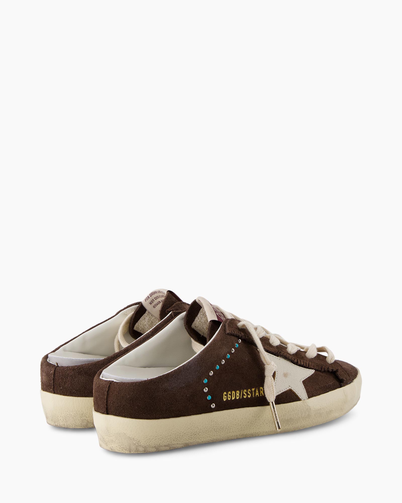 Sneaker Super Star Sabot Suede Studs Bruin
