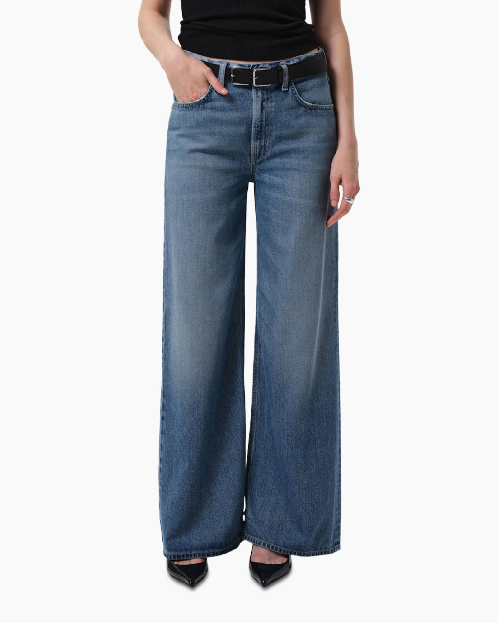 Jeans Paloma Baggy midden blauw