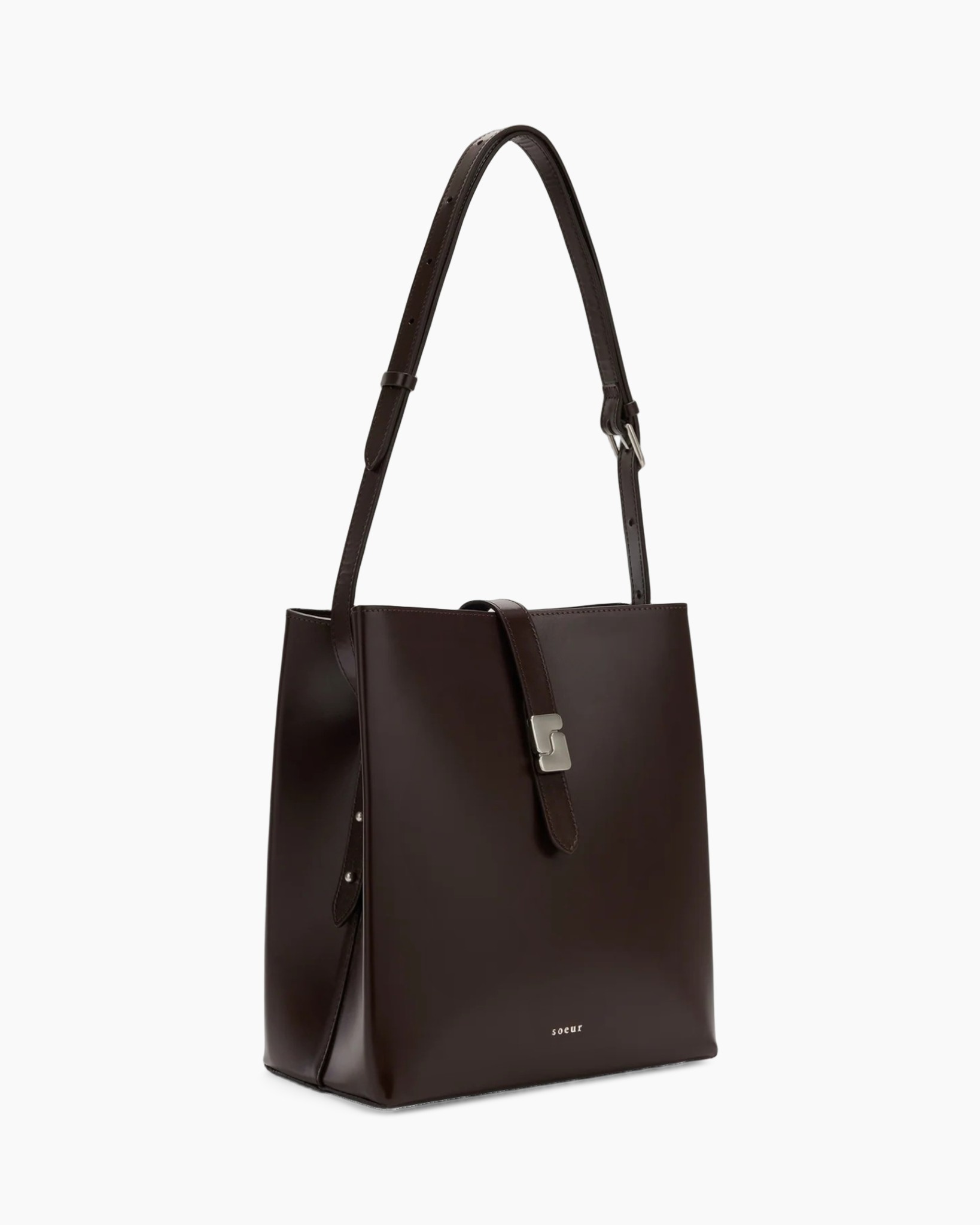 handtas, bruin, schoudertas, top-handle, bruin leer