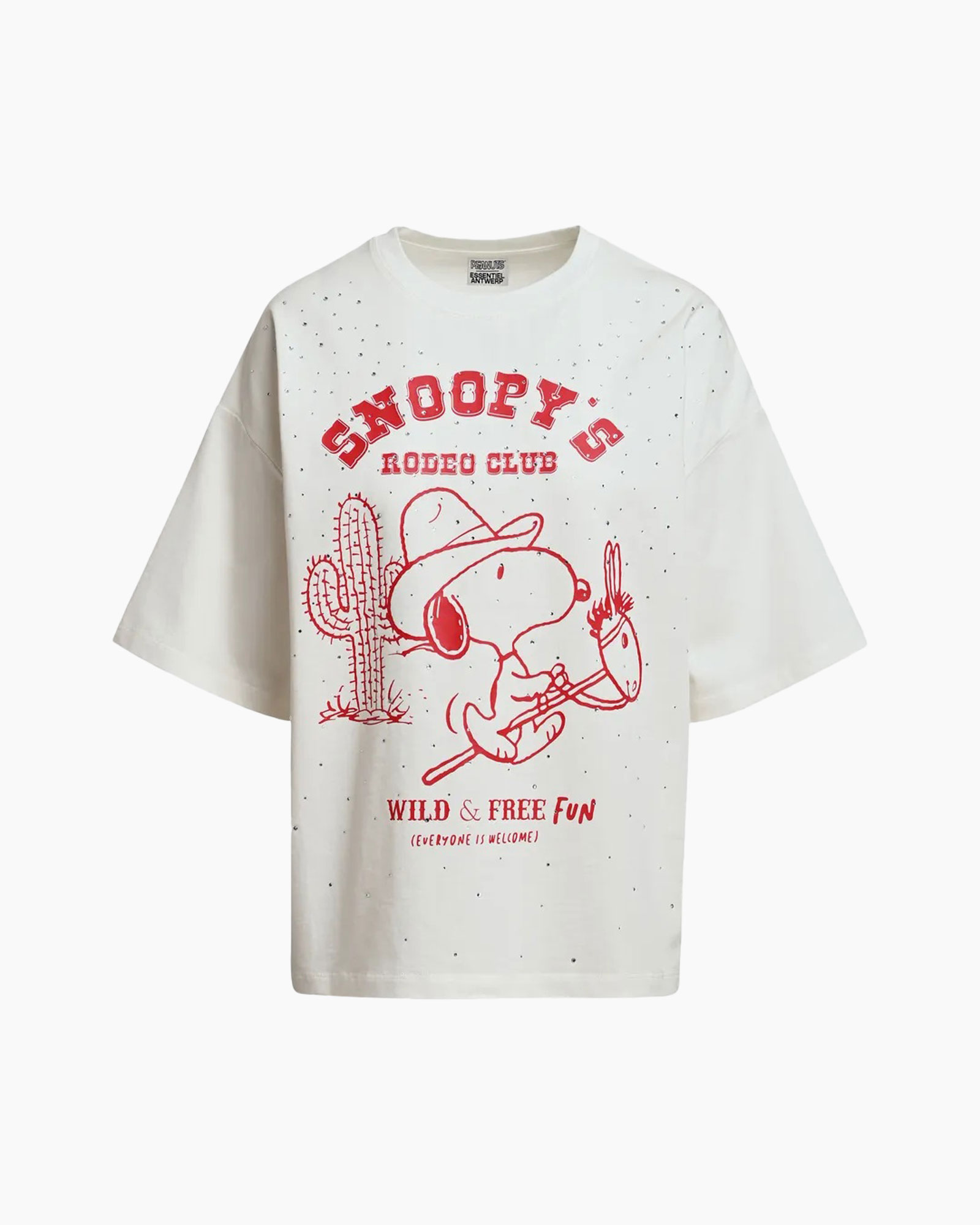 t-shirt, Snoopy, graphic, short sleeve, white
