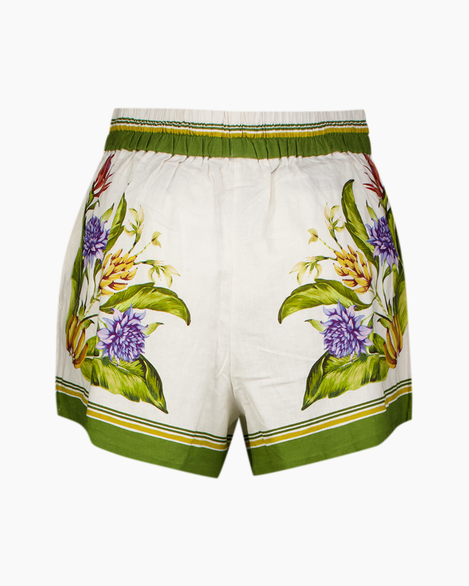shorts, swim, pattern, drawstring, floral