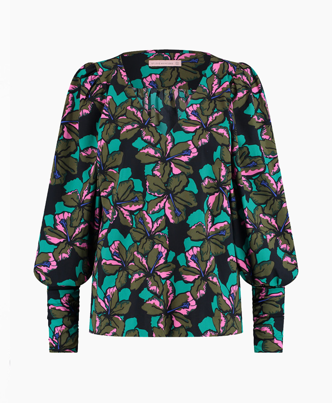 Studio Anneloes Blouse Leslie Flower Donker Blauw