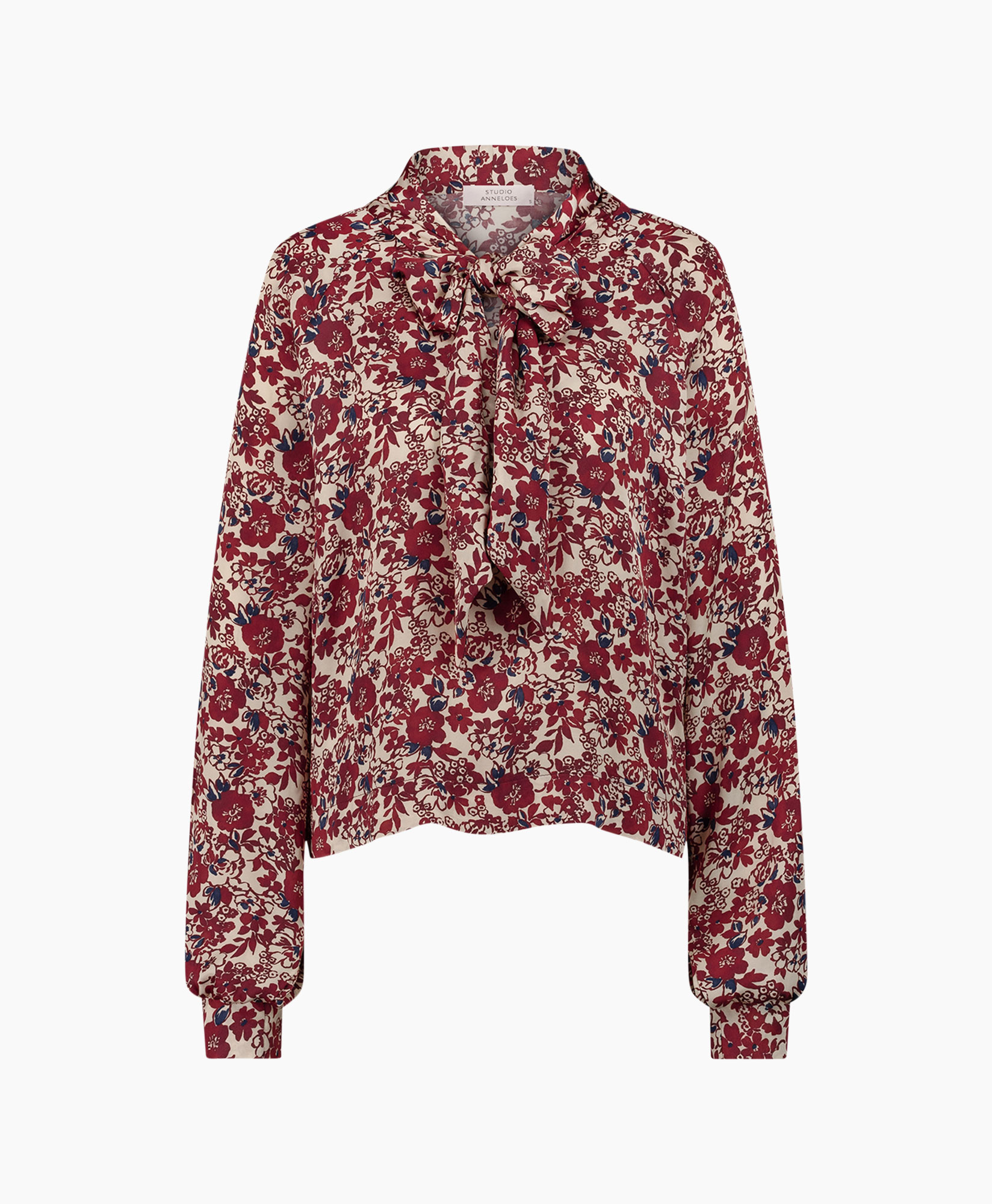 Blouse Frances Flower Satin Blouse Paars