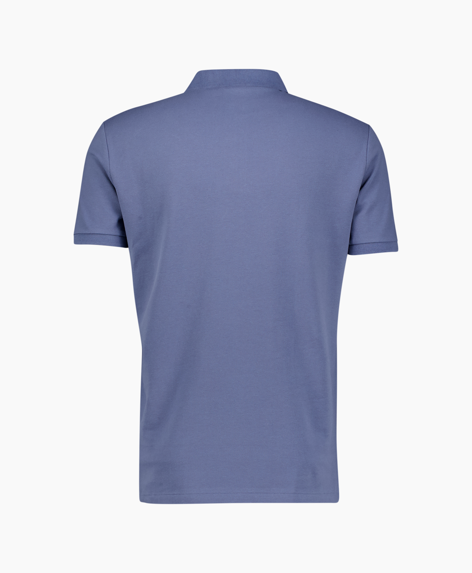 poloshirt, korte mouwen, blauw, kraag, logo geborduurd