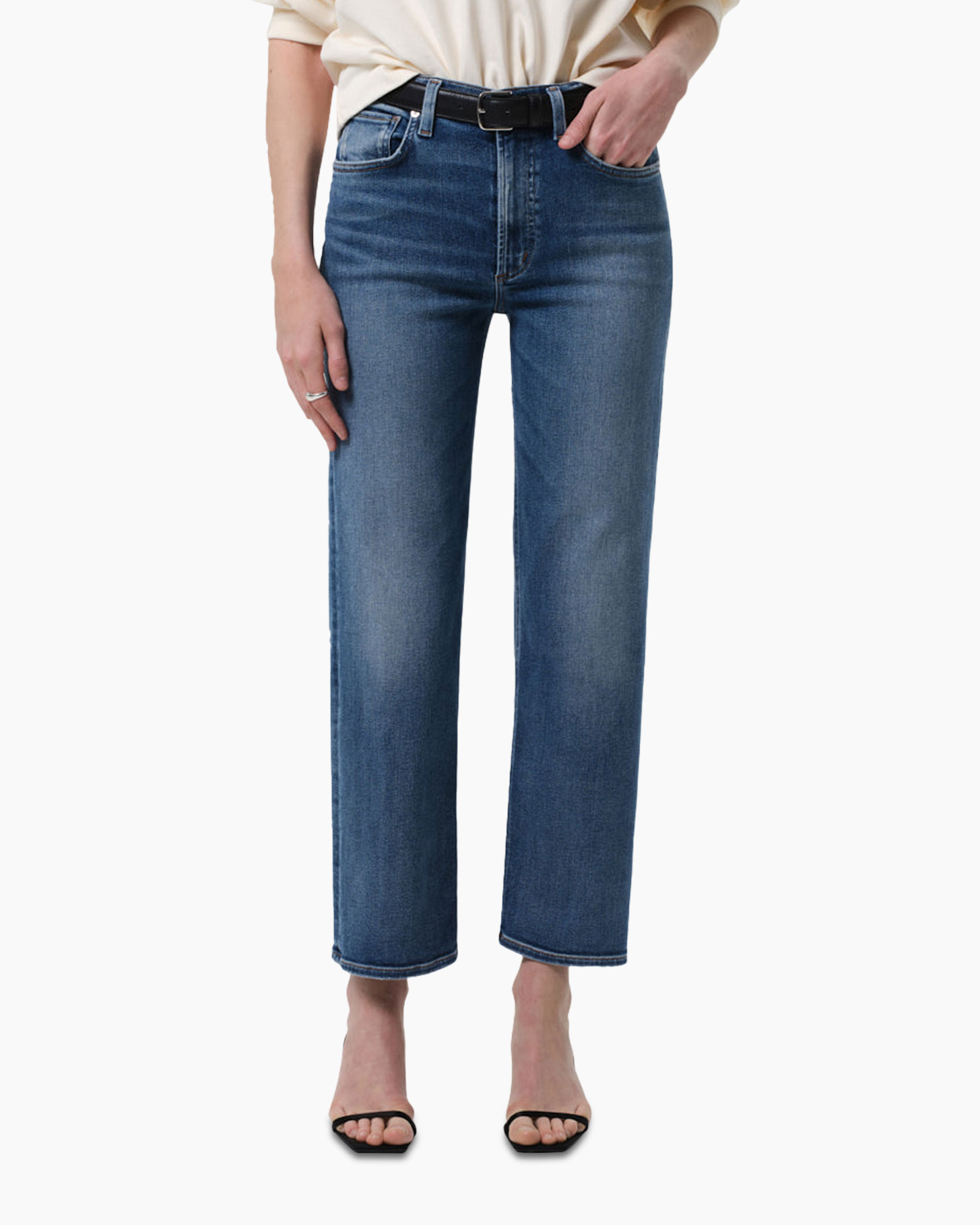 jeans, denim, blue, wide-leg, mid-rise