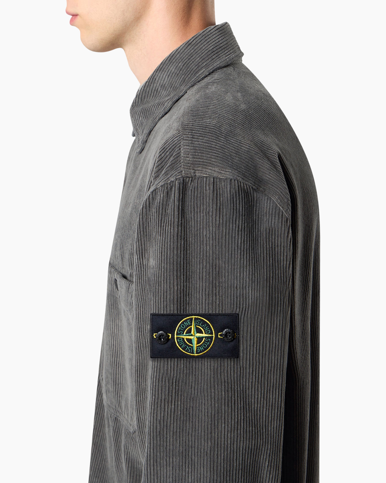 Overshirt Organic Cotton Corduroy 800 Grijs