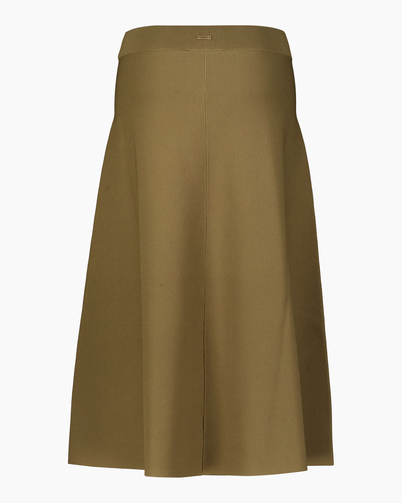 rok, lang, A-lijn, effen, khaki