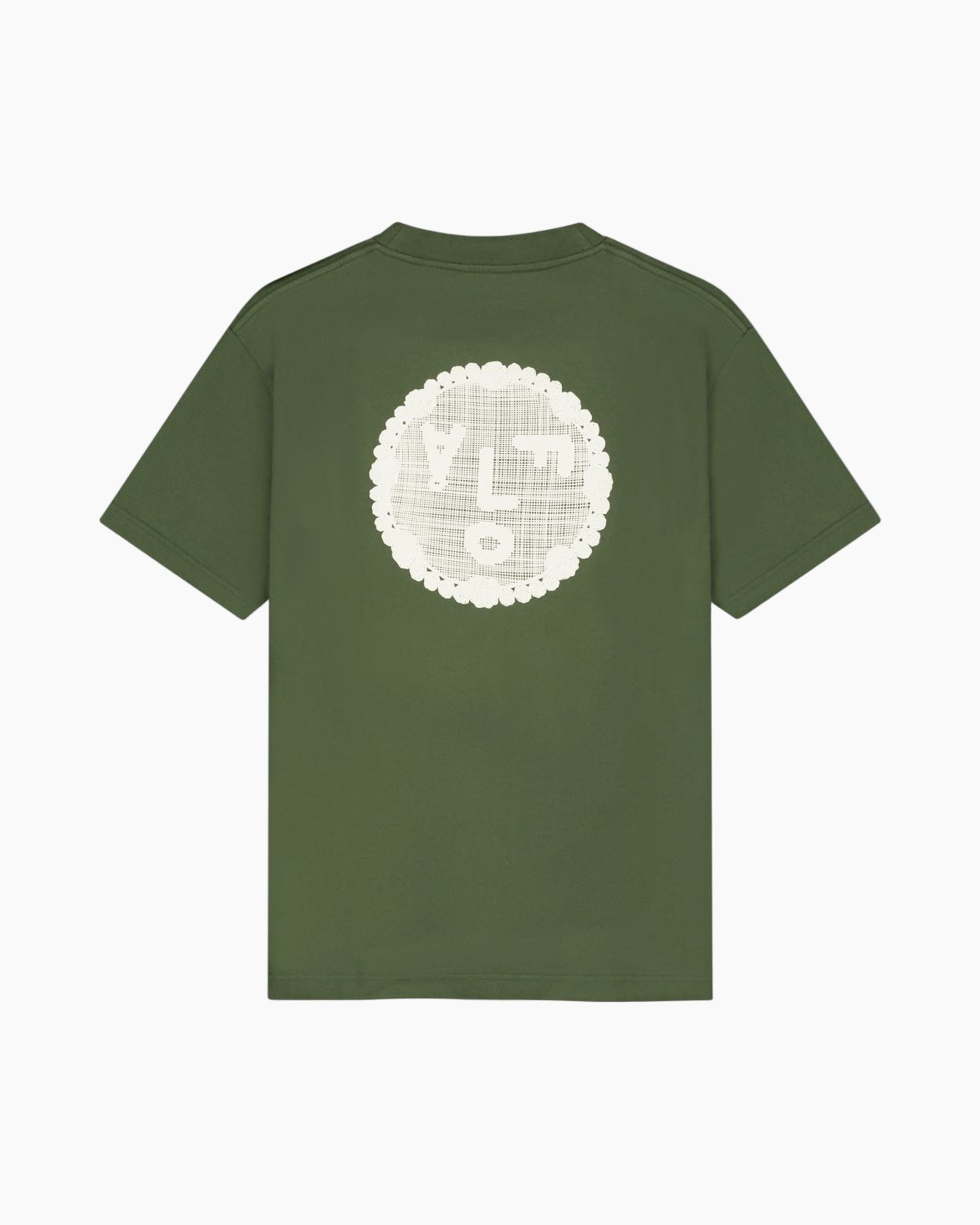 T-shirt, korte mouw, groen, cirkellogo, druk