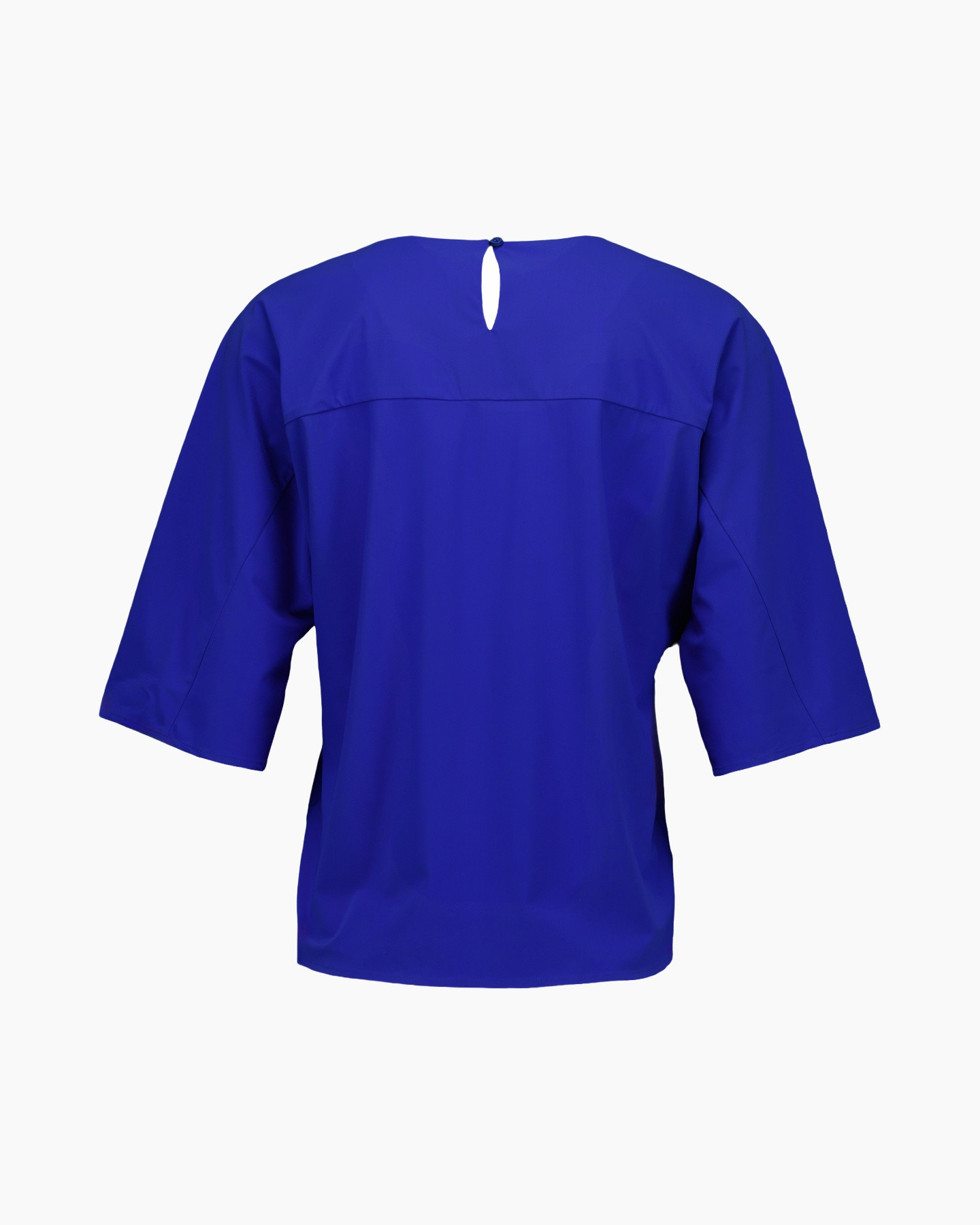 blouse, top, short sleeve, solid color, blue