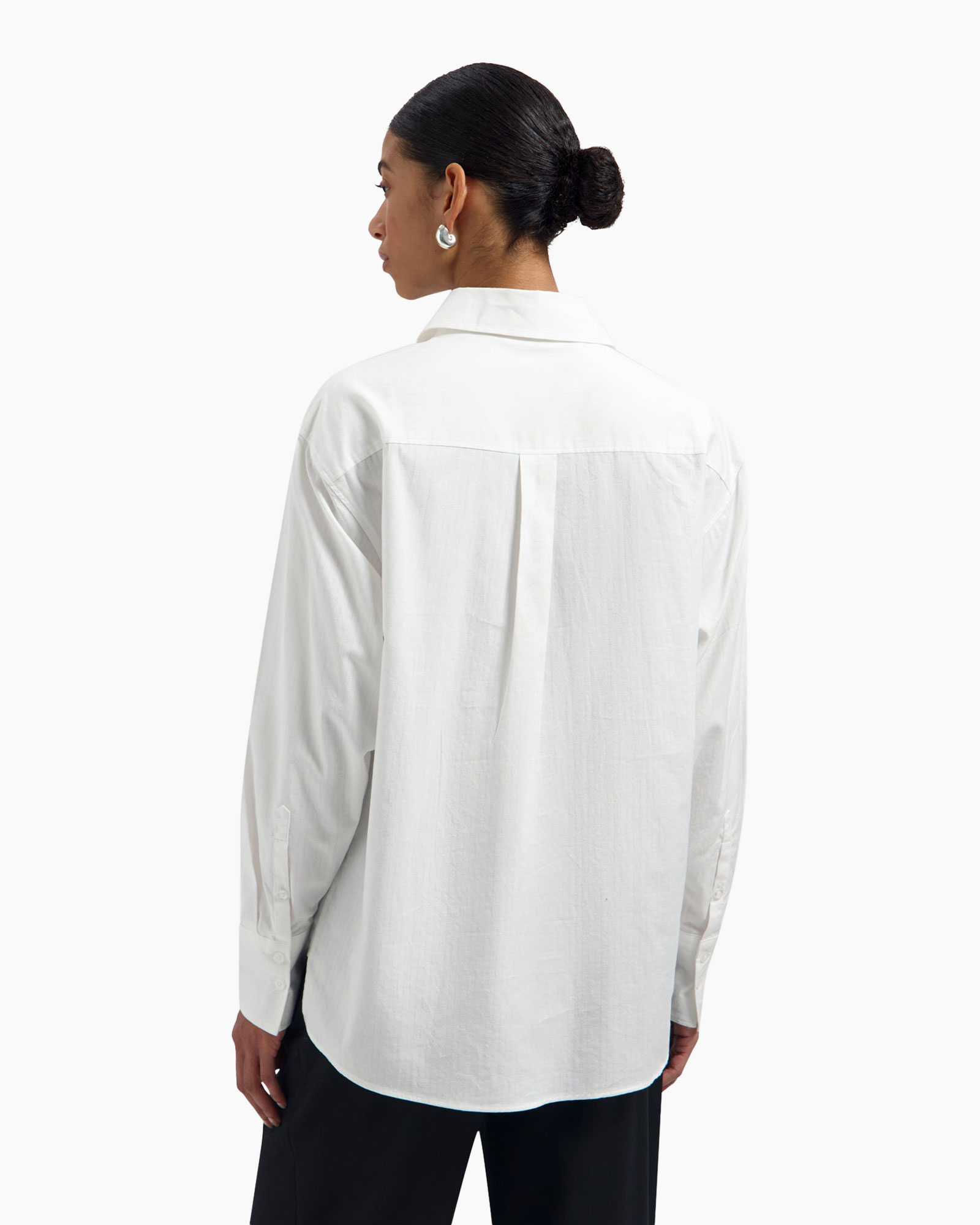 hemd, wit shirt, knopen shirt, kraag shirt, lange mouw