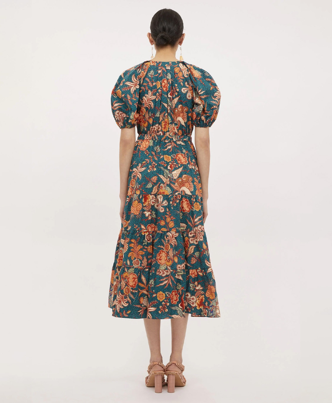 Ulla Johnson Midi Jurk Pf230194 Groen